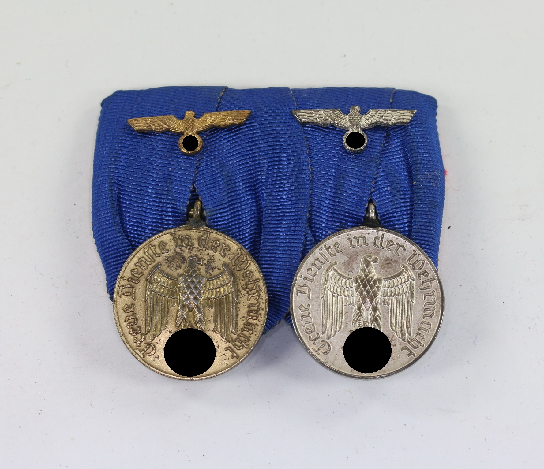 original_ordensschnalle_2x_wehrmacht_dienstauszeichnung_1__1 Ordensschnalle 2X – Bild 1