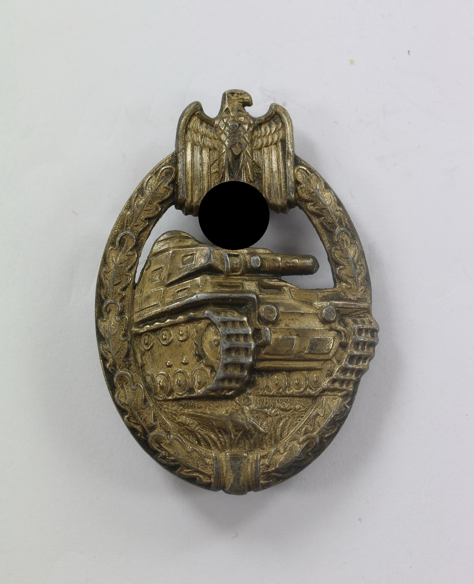  Panzerkampfabzeichen in Bronze, Hst. A (Assmann & Sohn), Zink – Bild 1