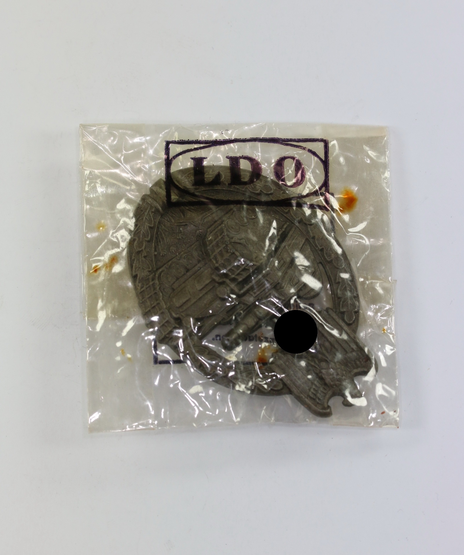 Panzerkampfabzeichen in Bronze, Hst. FLL 43, in LDO Cellophan Tüte – Bild 1