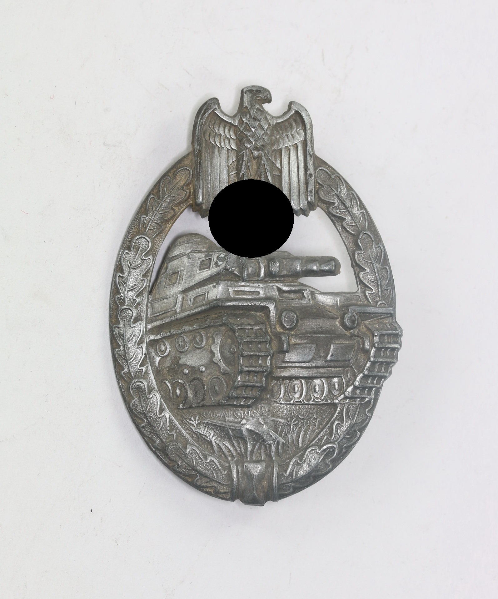  Panzerkampfabzeichen in Silber, Hst. A (Assmann & Sohn, Lüdenscheid), Zink – Bild 1