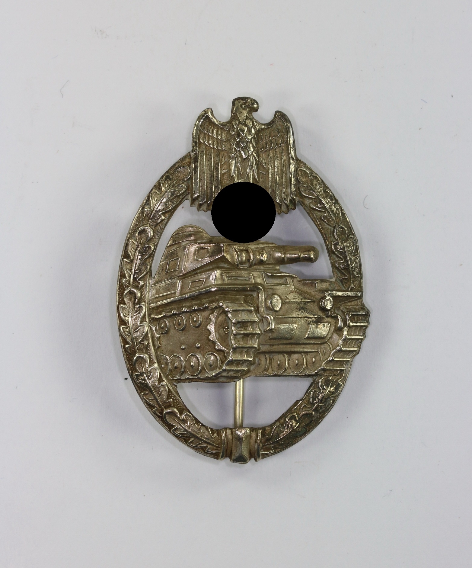 Panzerkampfabzeichen in Silber, Juncker, Neusilber, "Cut Out" "Porsche" – Bild 1