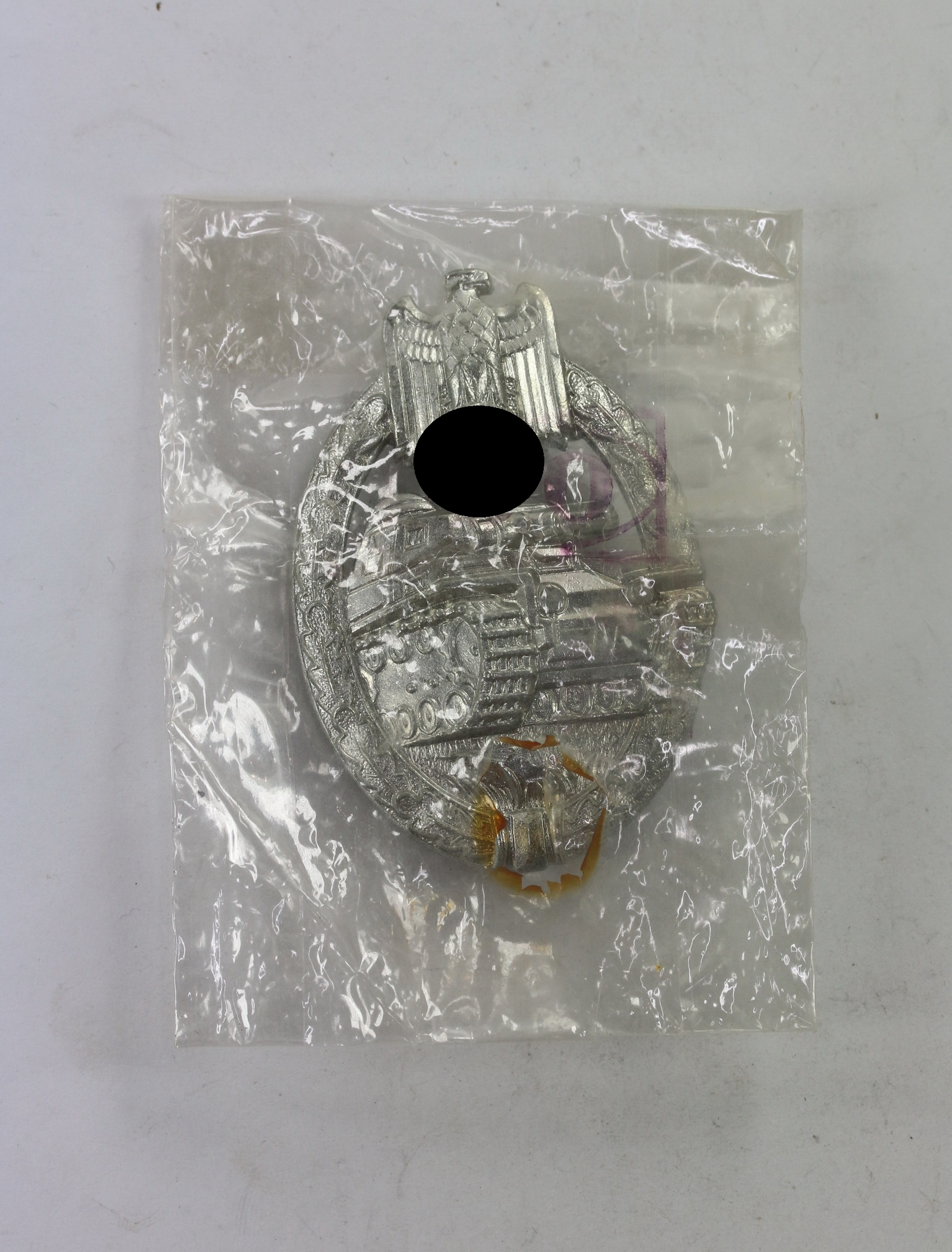 Panzerkampfabzeichen in Silber, Wilhelm Deumer, Lüdenscheid, in LDO Cellophan Tüte – Bild 1