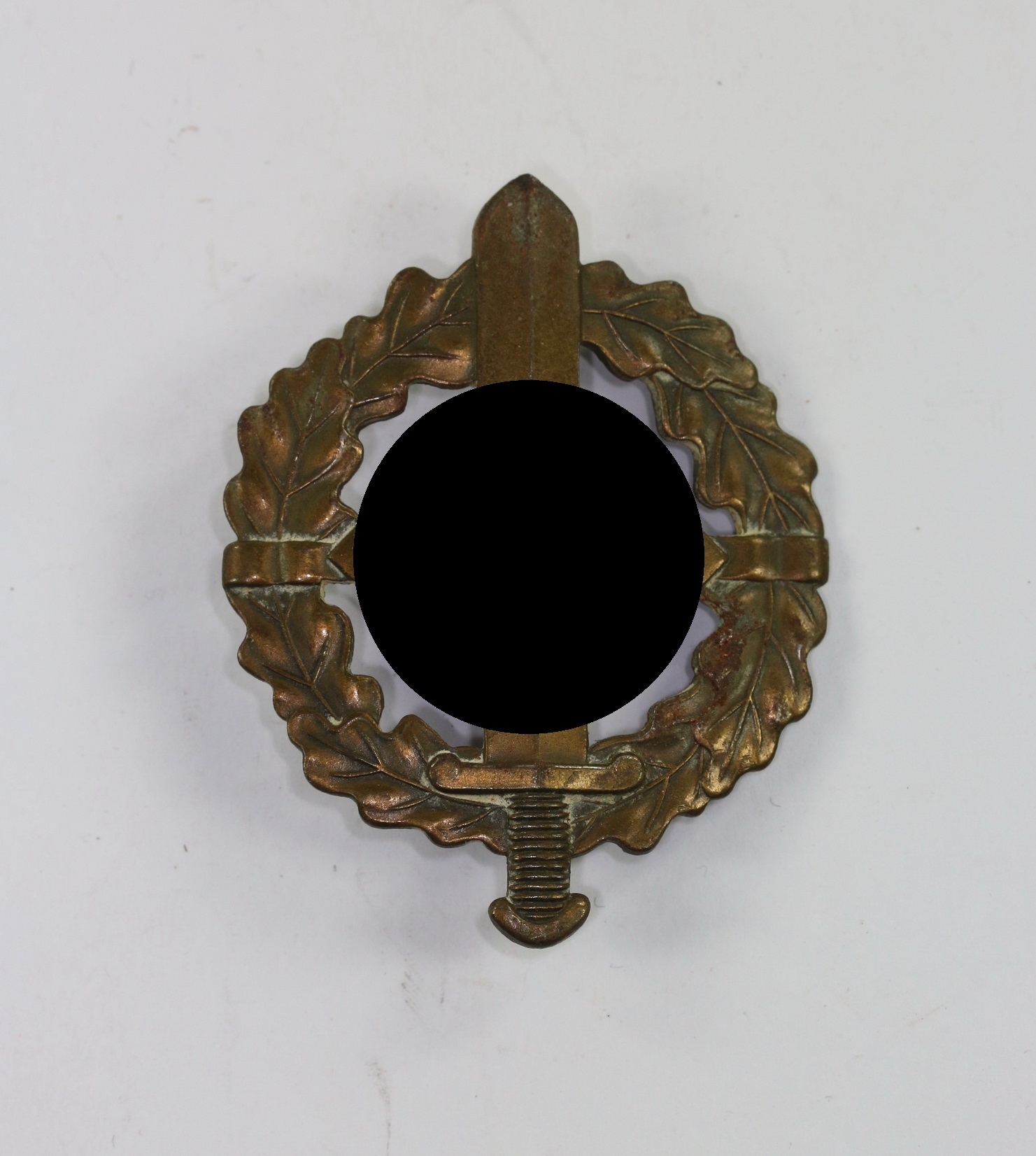 sa_wehrsportabzeichen_in_bronze_hst SA Wehrsportabzeichen in Bronze, Hst. Berg & Nolte, Eigentum d. S.A. Sportabzeichen Hauptstelle – Bild 1