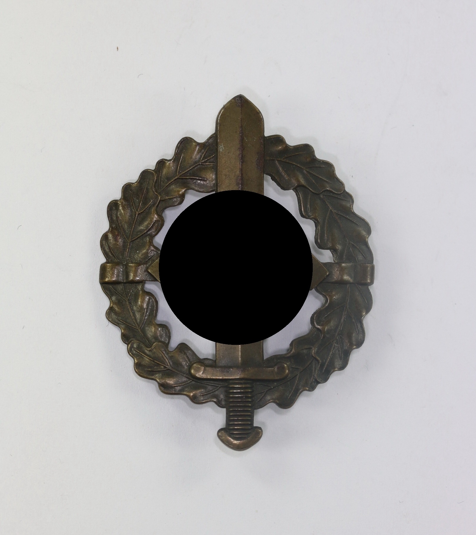 sa_wehrsportabzeichen_in_bronze_hst SA Wehrsportabzeichen in Bronze, Hst. Berg & Nolte, Eigentum d. S.A. Sportabzeichen Hauptstelle – Bild 1
