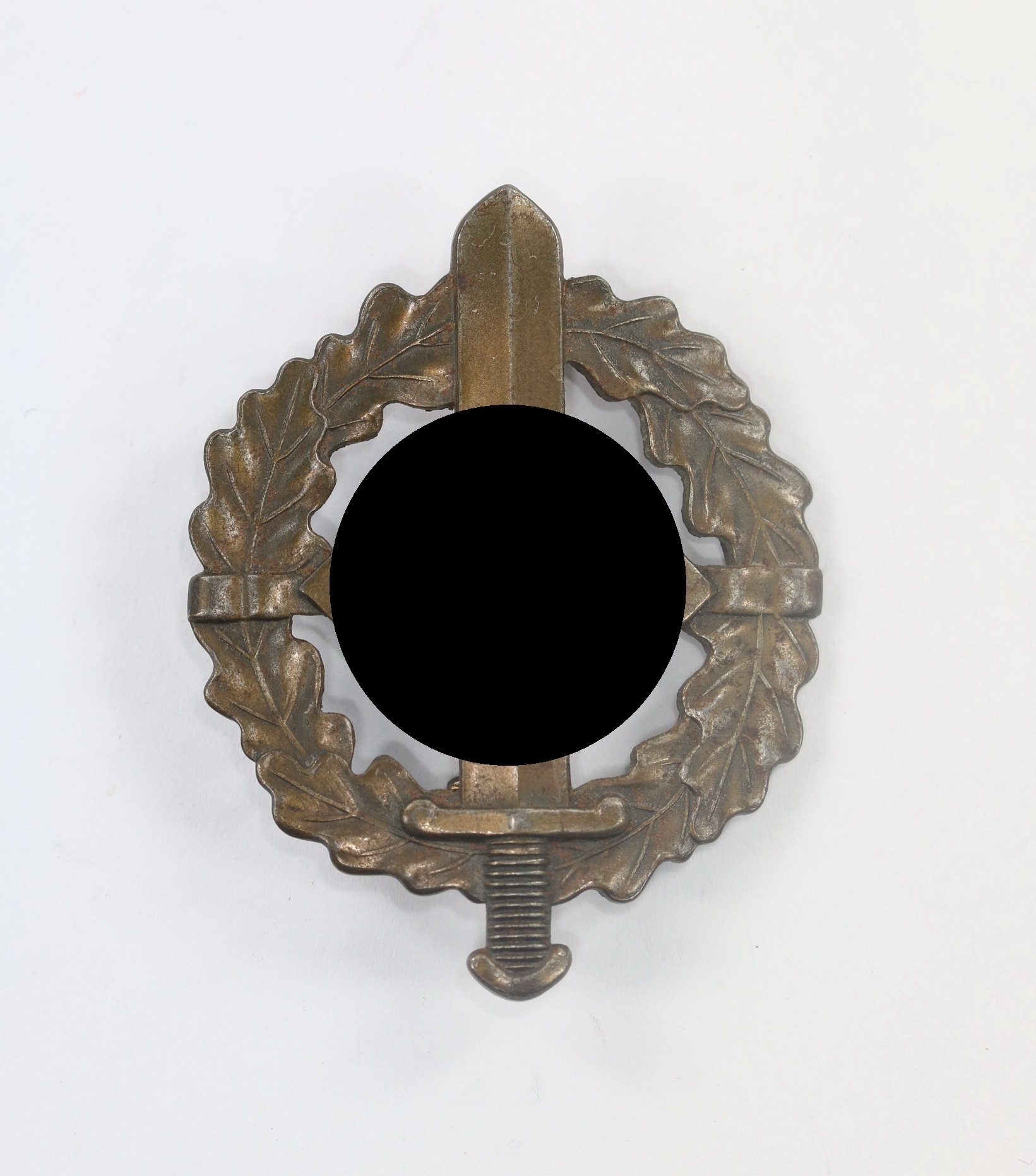 sa_wehrsportabzeichen_in_bronze_hst SA Wehrsportabzeichen in Bronze, Hst. Berg & Nolte, Eigentum d. S.A. Sportabzeichen Hauptstelle – Bild 1