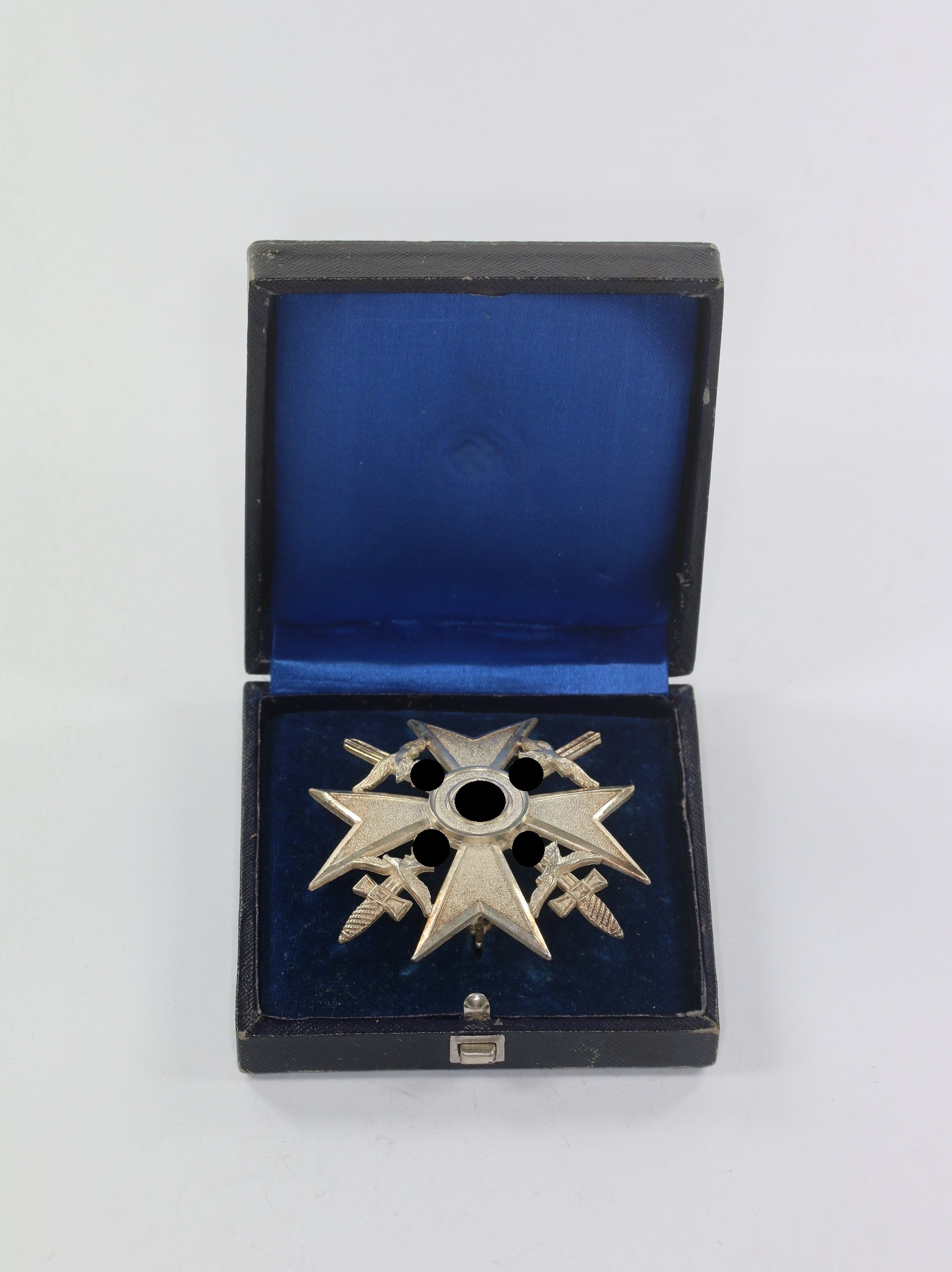  Spanienkreuz in Silber mit Schwertern, Hst. CEJ 900, im Etui – Bild 1