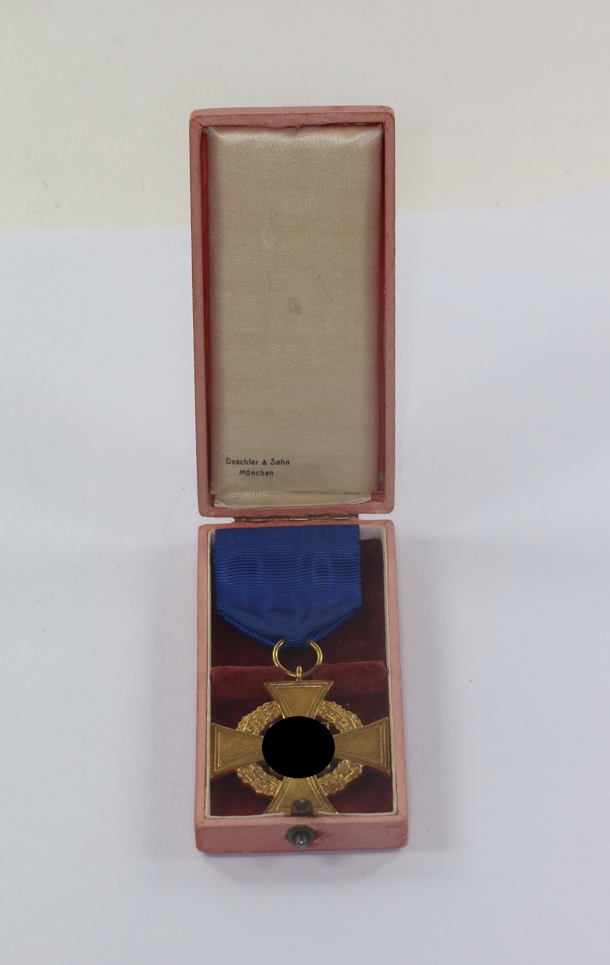  Treudienstehrenzeichen in Gold (40 Jahre), im Etui, Deschler & Sohn München – Bild 1