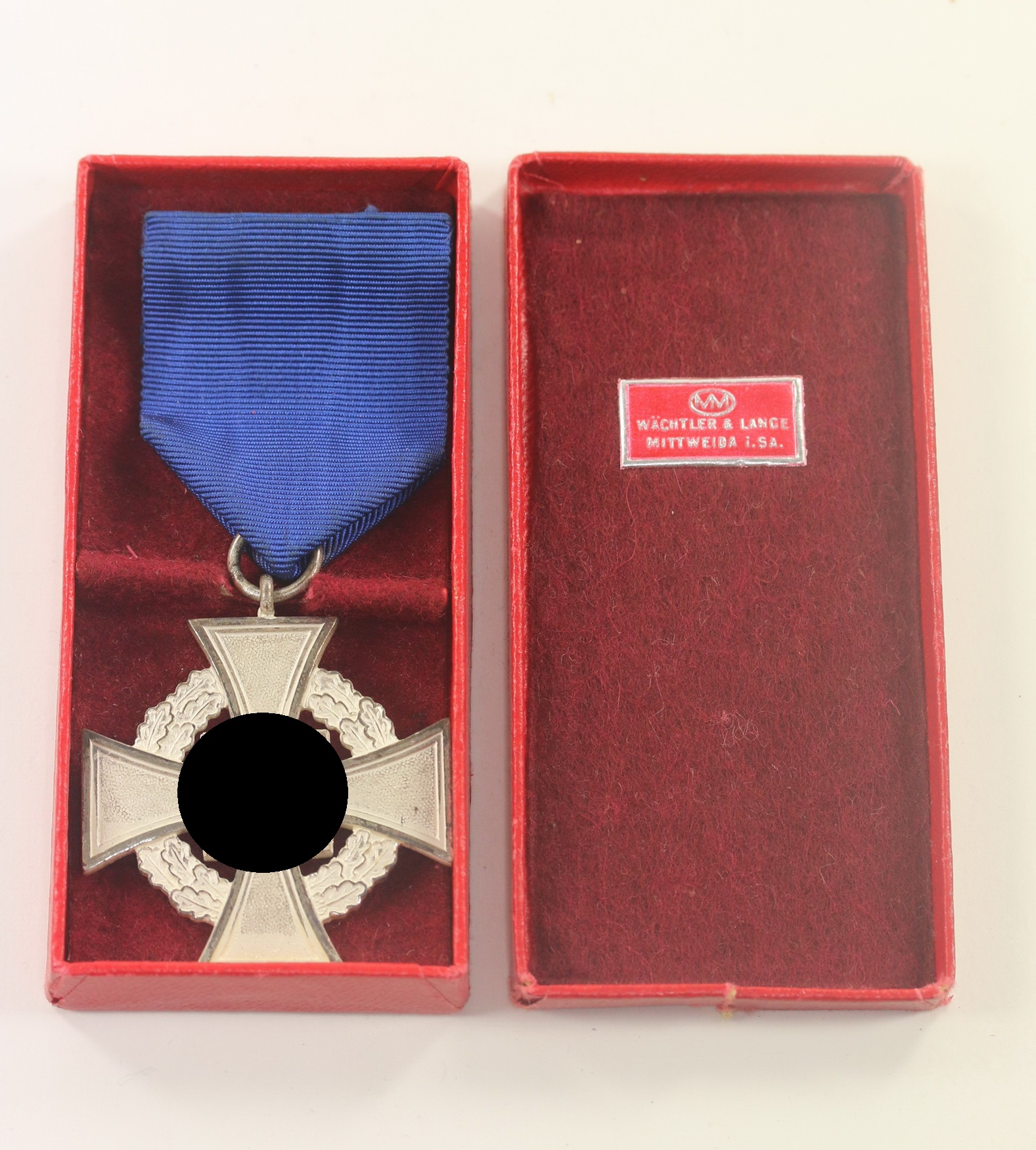treudienstehrenzeichen_in_silber_25_jahre_im_etui_w_chtler_lange_miiweide_i Treudienstehrenzeichen in Silber (25 Jahre), im Etui, Wächtler & Lange Miiweide i. SA. – Bild 1