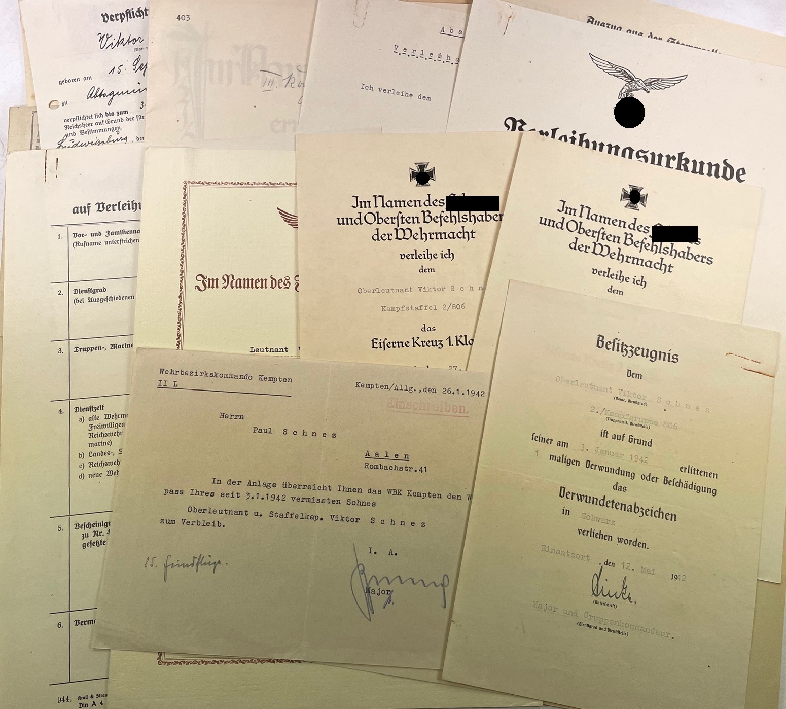 urkunden_nachlas_flugzeugf_hrer_und_beobachterabzeichen_1__1 Urkunden Nachlas Flugzeugführer- und Beobachterabzeichen – Bild 1