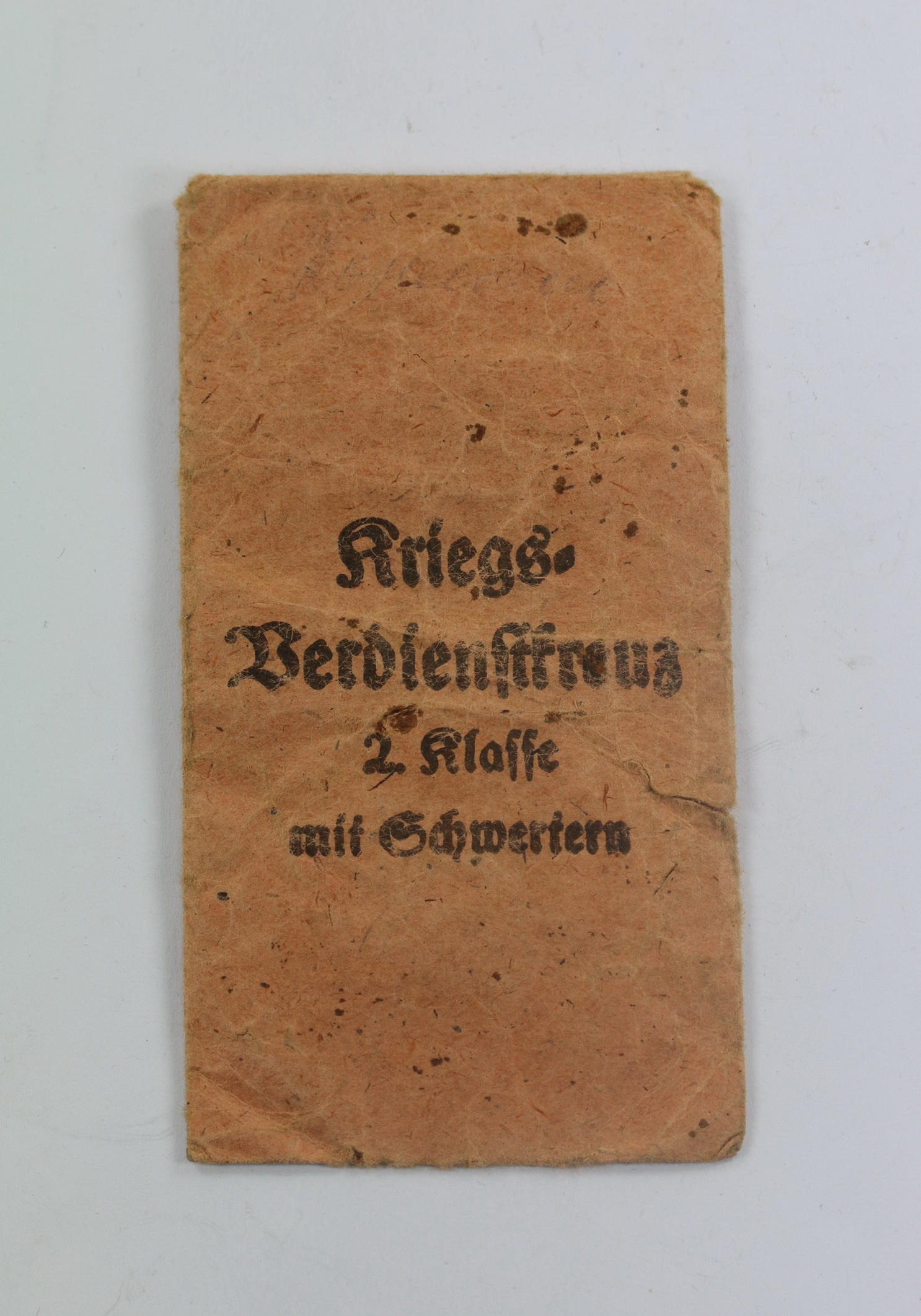Verleihungstüte Kriegsverdienstkreuz 2. Klasse mit Schwertern, Frank & Reif Stuttgart – Bild 1