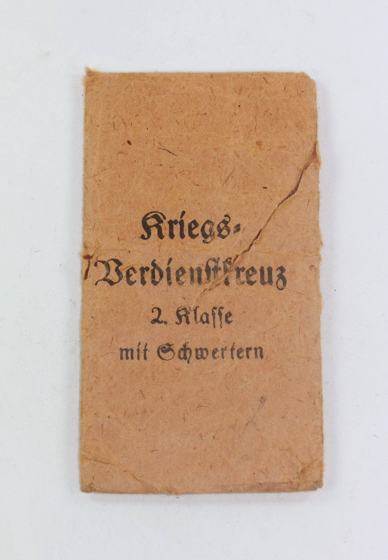 Verleihungstüte Kriegsverdienstkreuz 2. Klasse mit Schwertern, Rudolf Souval Wien  – Bild 1