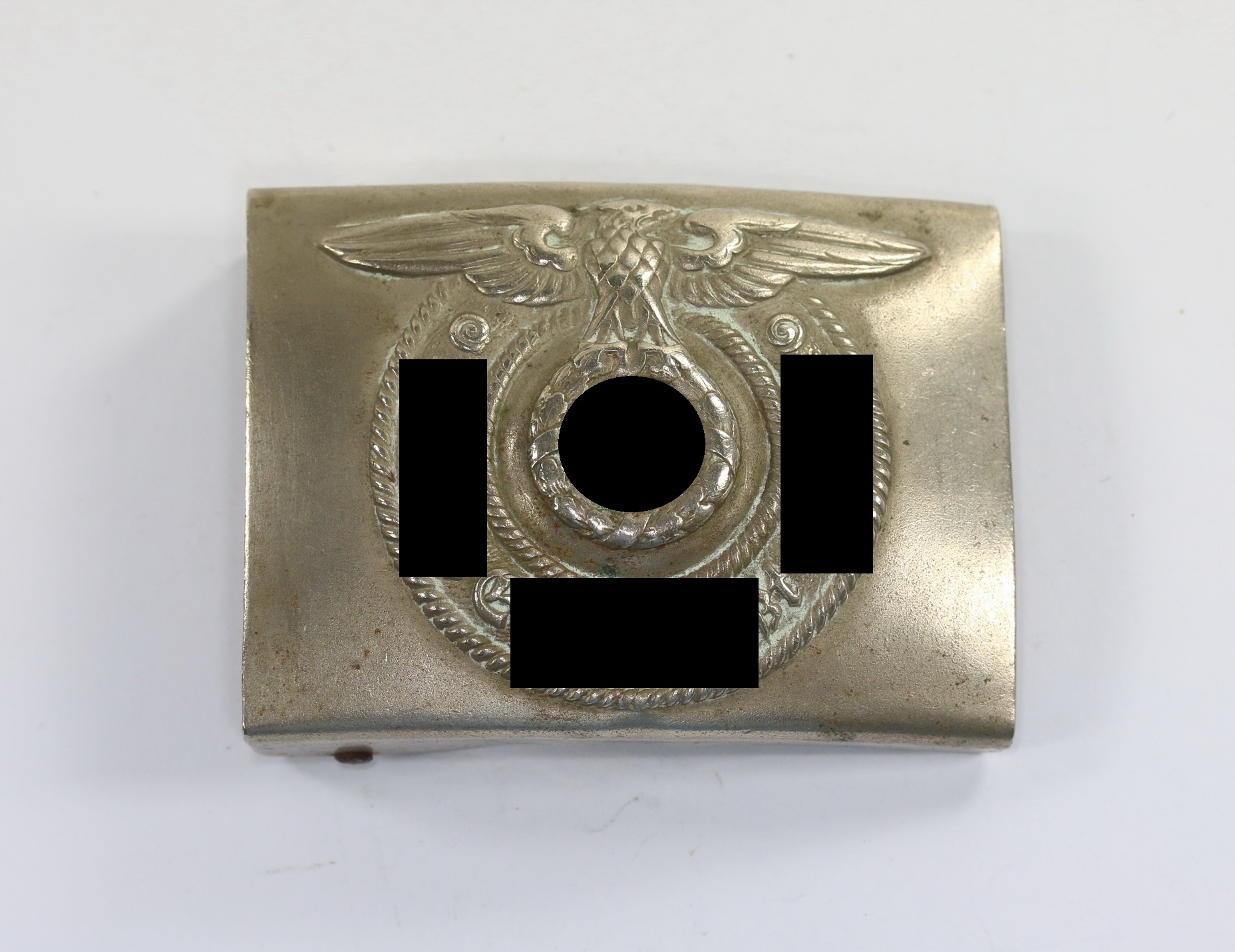 waffen_ss_koppelschloss_f_r_mannschaften_hst Waffen SS, Koppelschloss für Mannschaften, Hst. Overhoff & Cie, Lüdenscheid (Full Motto) – Bild 1