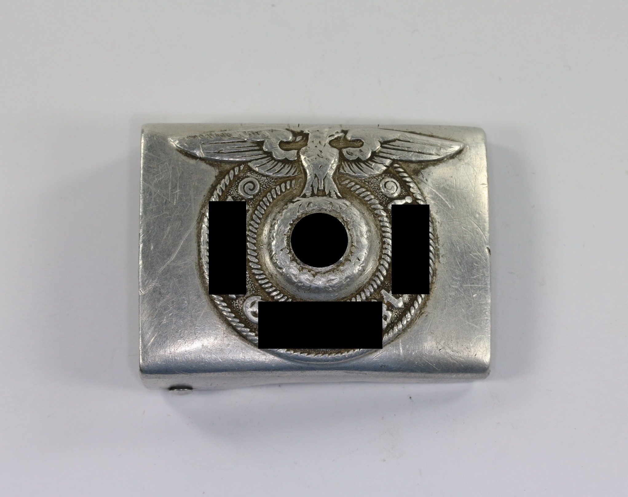 Waffen-SS, Koppelschloss für Mannschaften, Hst. RZM 822/38 SS – Bild 1