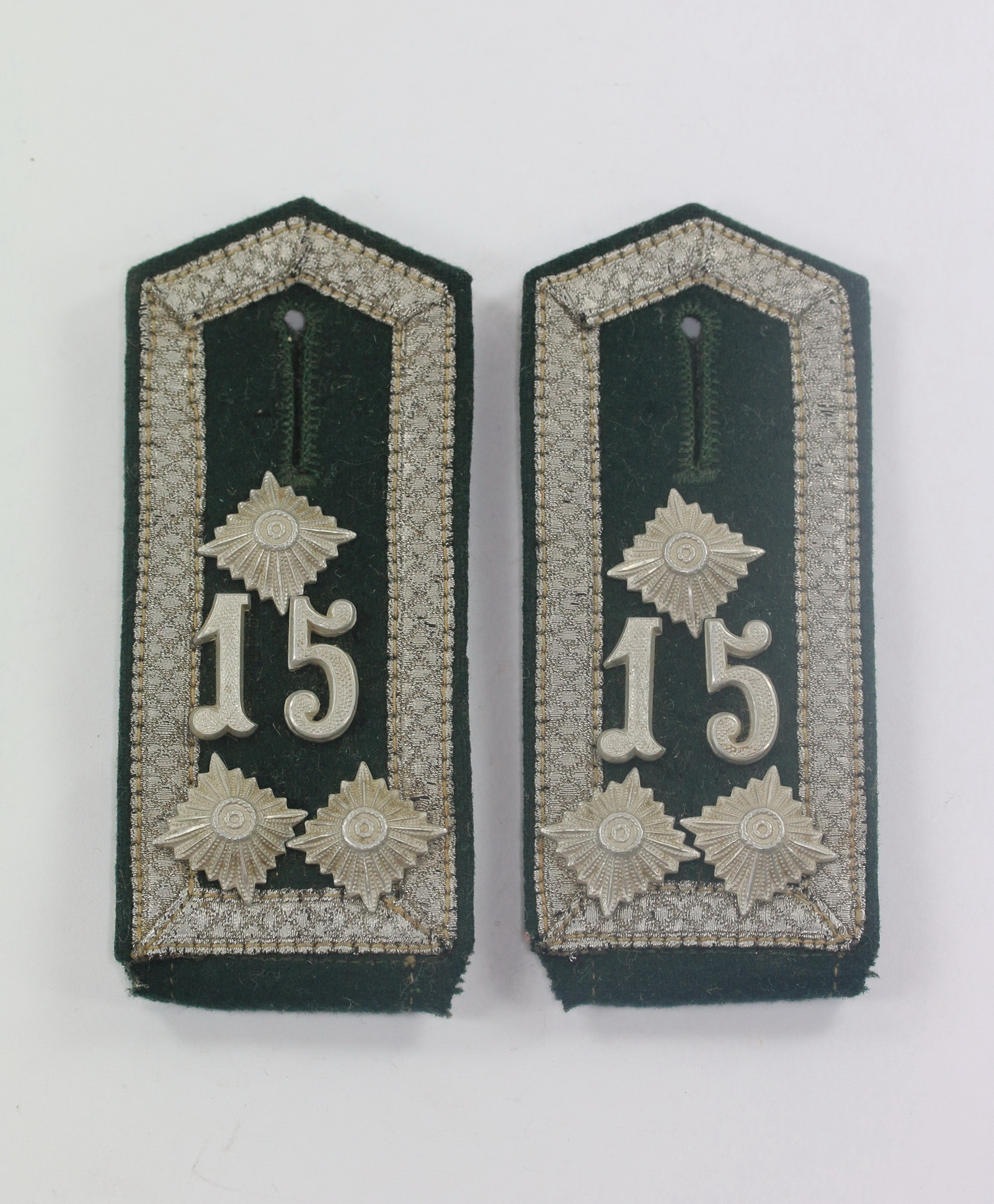 wehrmacht_heer_paar_schulterklappen_stabsfeldwebel_infanterieregt Wehrmacht Heer, Paar Schulterklappen Stabsfeldwebel, Infanterie-Regt. Nr. 15 – Bild 1