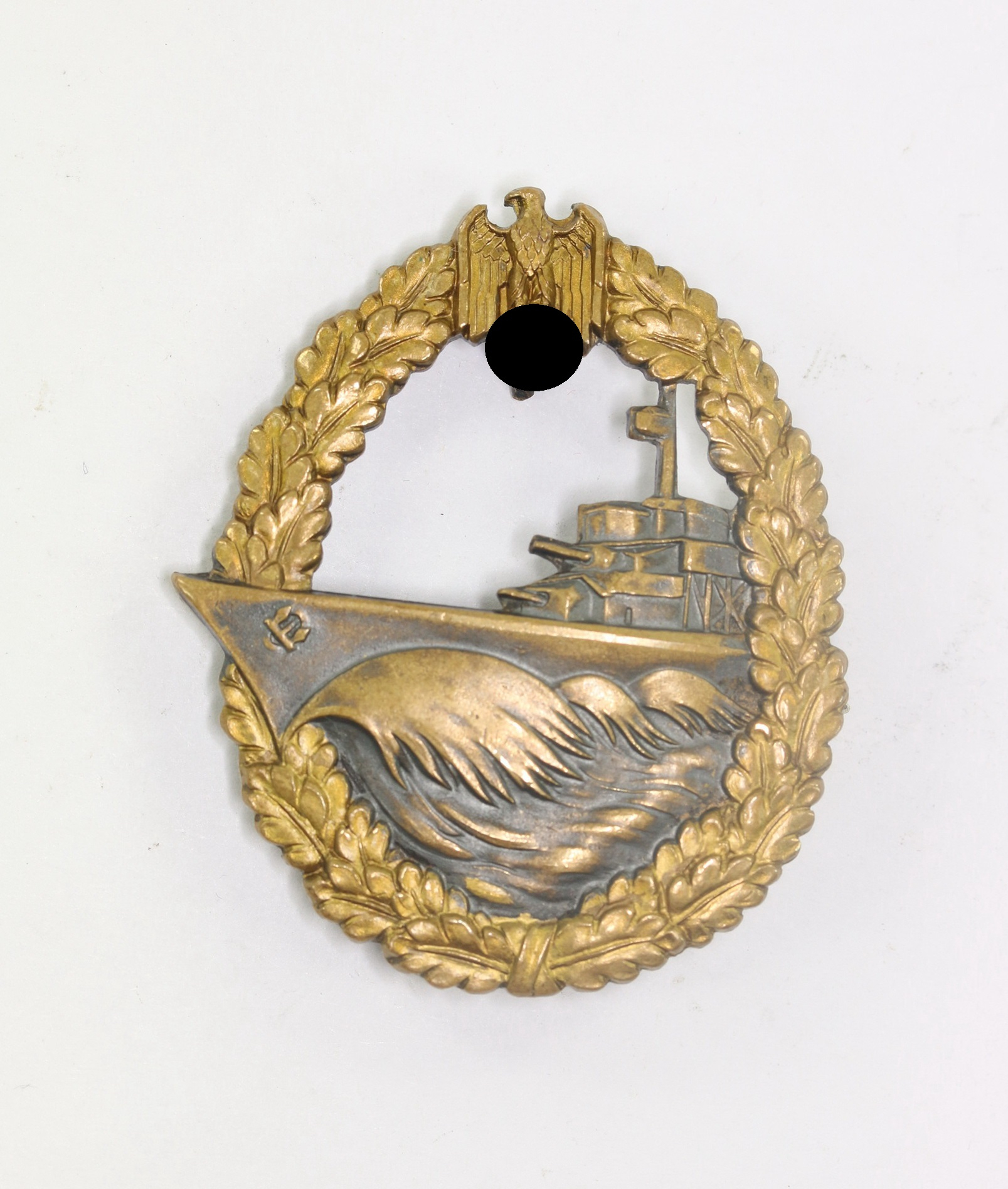 zerst_rer_kriegsabzeichen_c Zerstörer Kriegsabzeichen, C.E. Juncker, Berlin (Buntmetall) – Bild 1