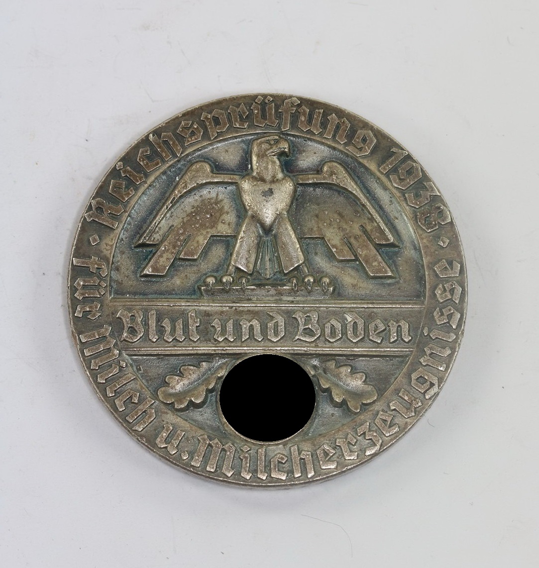 Reichsnährstand Blut und Boden, Große Siegermedaille Reichsprüfung 1939 für Milch und Milcherzeignisse - Milch (1) Reichsnährstand Blut und Boden, Große Siegermedaille Reichsprüfung 1939 für Milch und Milcherzeignisse - Milch – Bild 1
