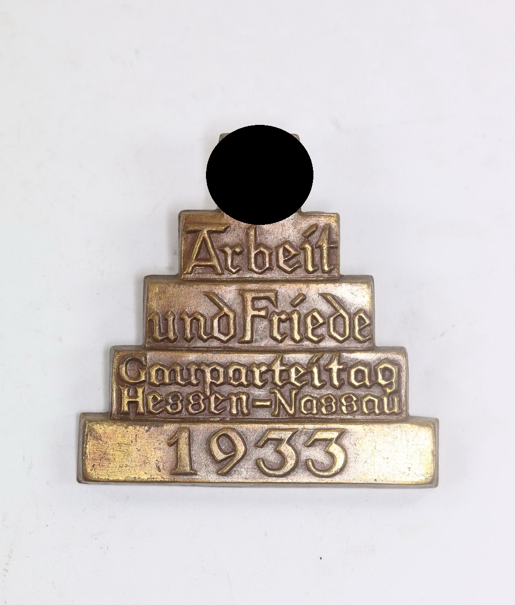 Abzeichen, Arbeit und Fride Gauparteitag Hessen-Nassau 1935 (1) Abzeichen, Arbeit und Fride Gauparteitag Hessen-Nassau 1935 – Bild 1