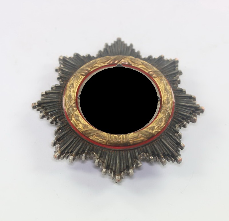 Deutsches Kreuz in Gold, Hst. 20 (C.F. Zimmermann, Pforzheim), leichtes Cupal Stück (1) Deutsches Kreuz in Gold, Hst. 20 (C.F. Zimmermann, Pforzheim), leichtes Cupal Stück – Bild 1