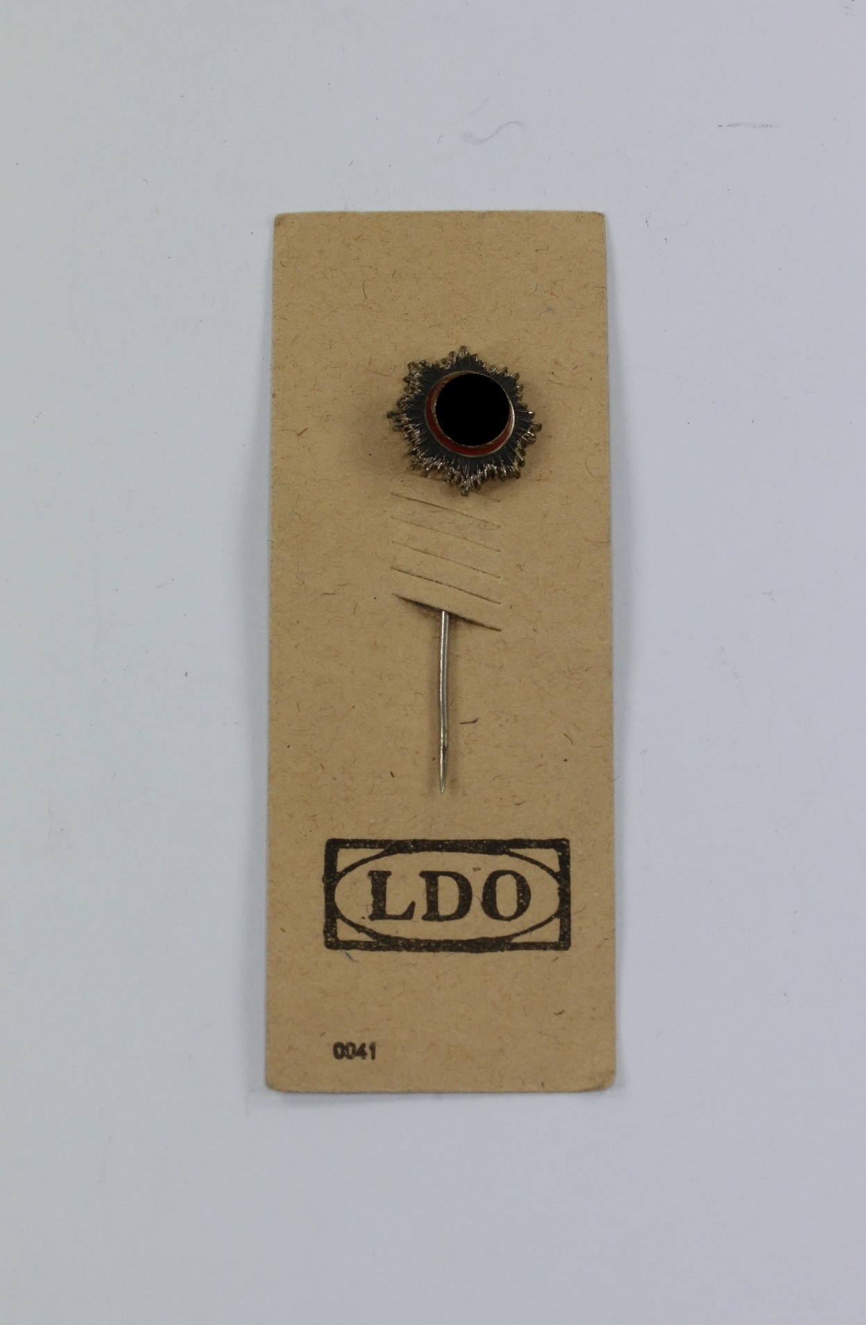 16 MM Miniatur Deutsches Kreuz in Gold, Hst. L/12 auf LDO Karte  – Bild 1