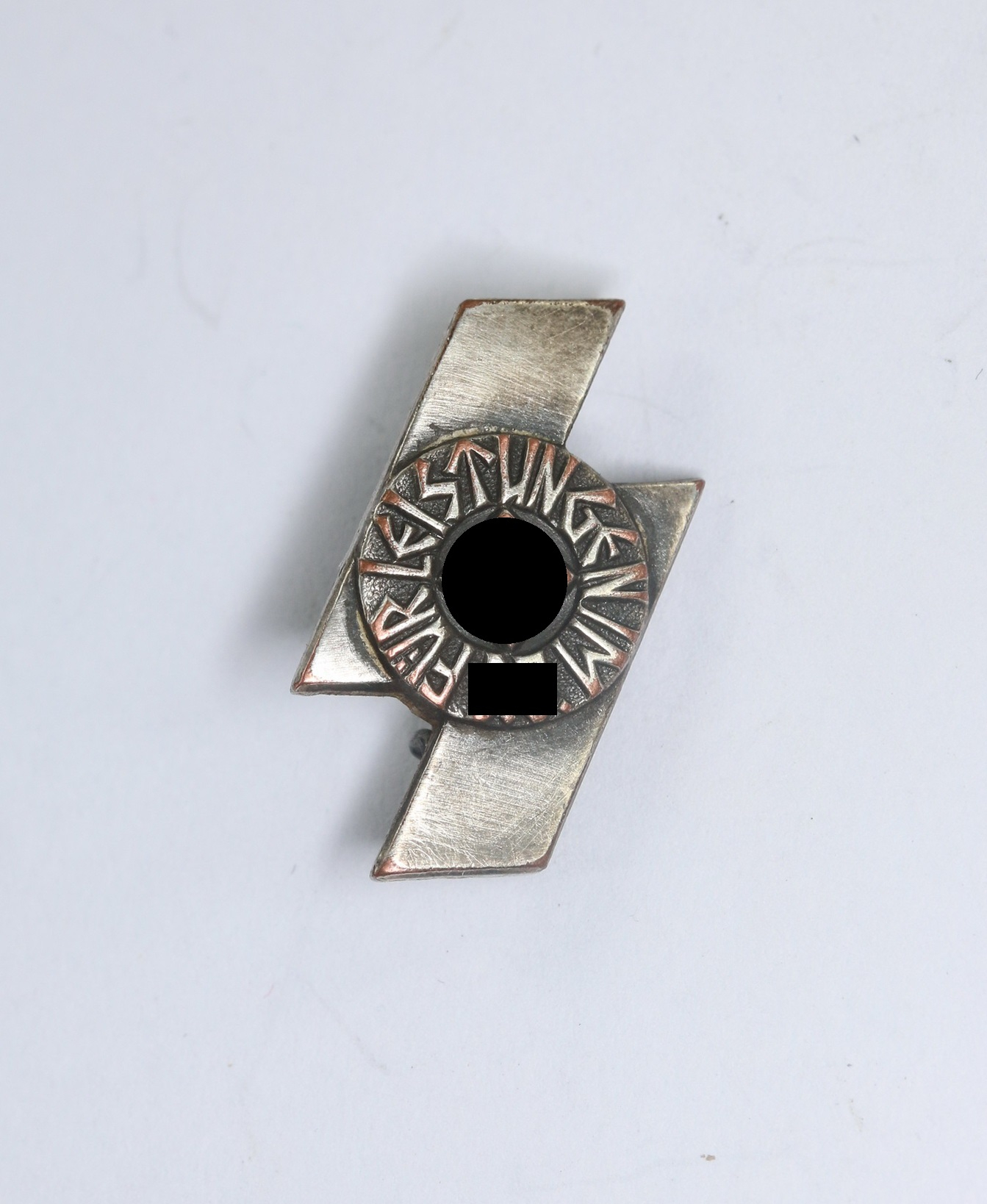 16 MM Miniatur DJ Leistungsabzeichen in Silber, Hst. RZM M1/120 (Wilhelm Deumer, Lüdenscheid) – Bild 1