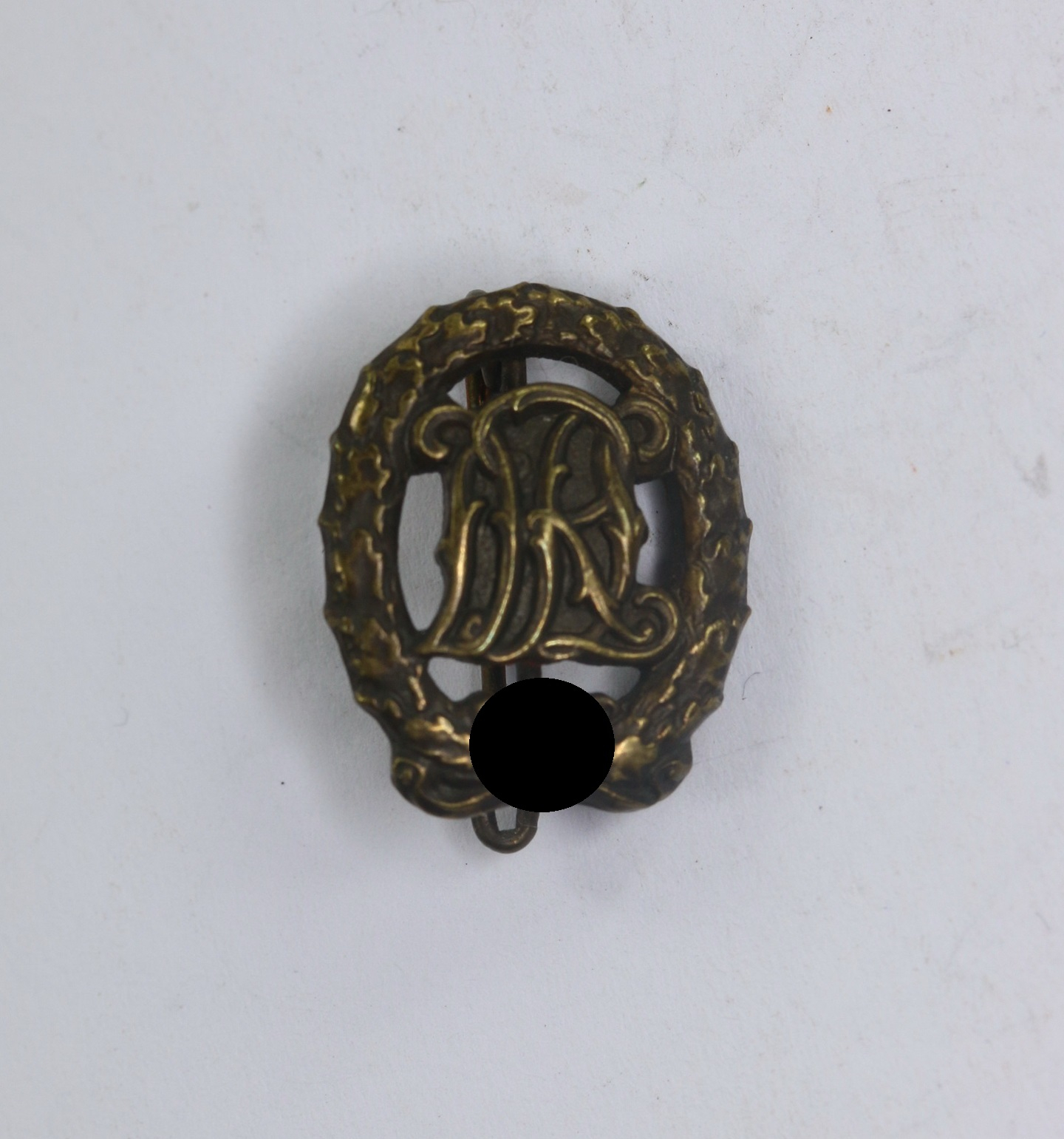16  MM Miniatur Reichssportabzeichen in Bronze, Hst. Wernstein Jena – Bild 1