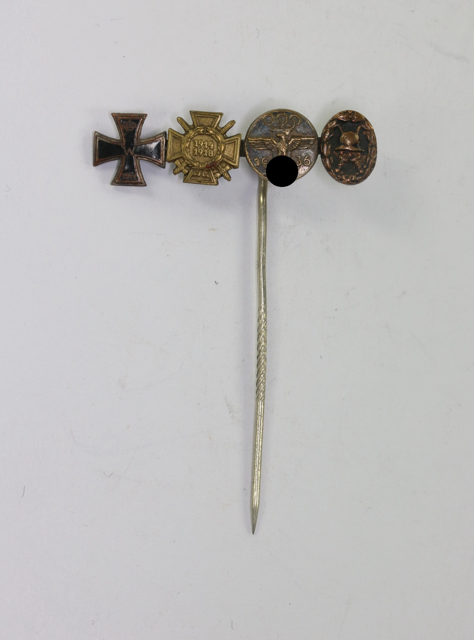 9 MM Miniatur 4X, EK-2 1914, EKF, Olympia Ehrenzeichen, VWA 1918 – Bild 1