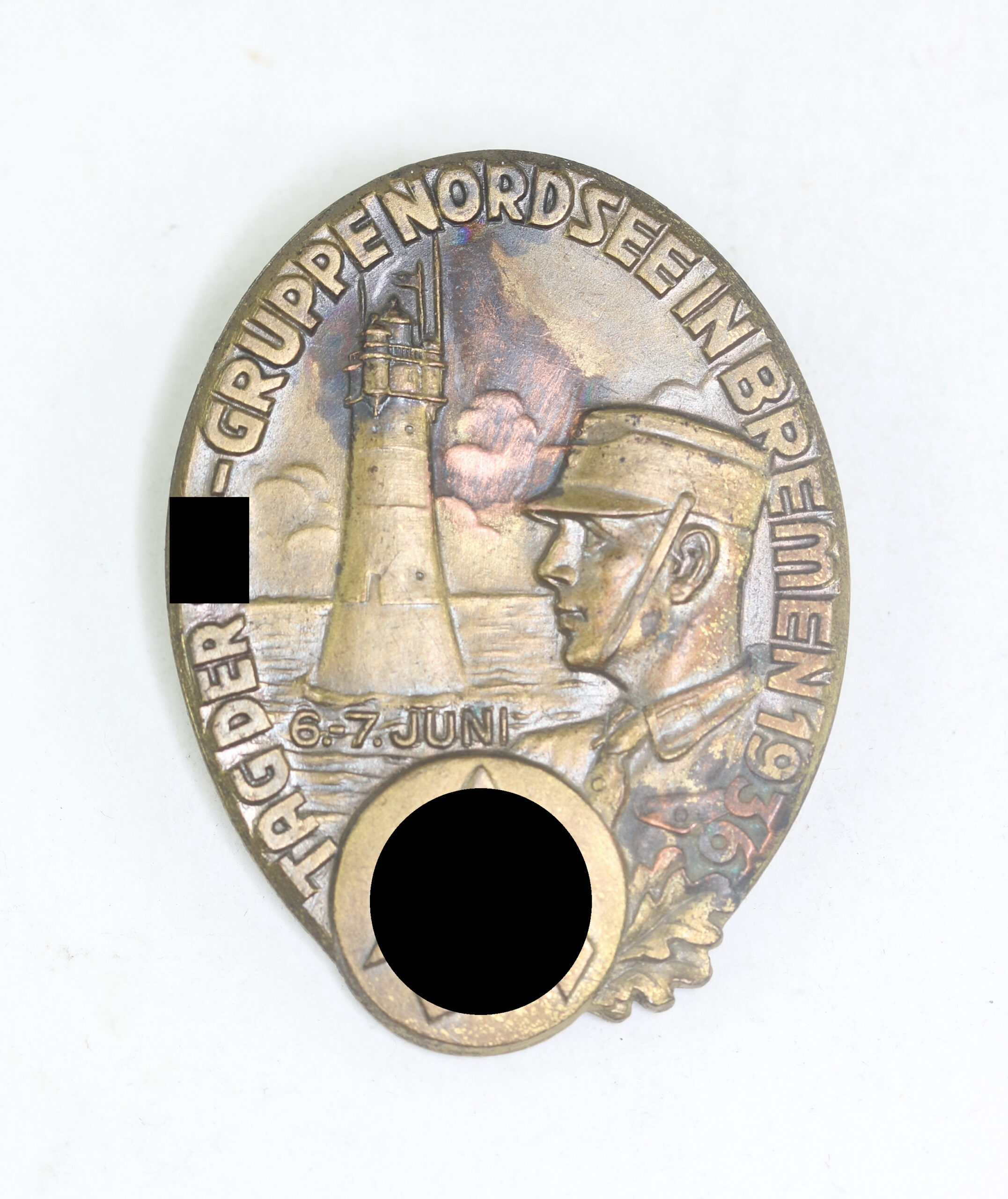  Abzeichen, Tag der SA-Gruppe Nordsee Bremen 1936, Hst. Bruno Mulde Bremen – Bild 1