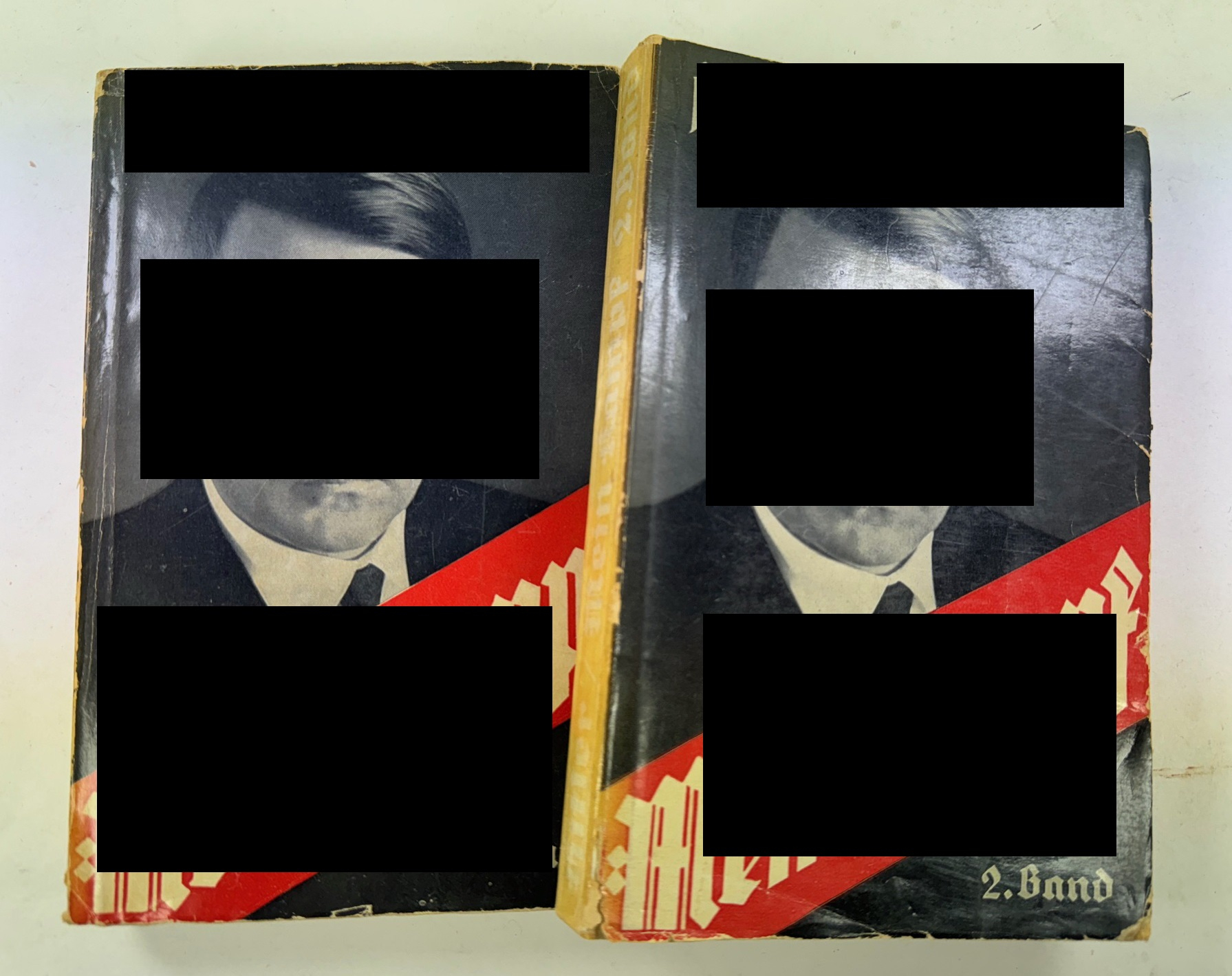 _adolf_hitler_mein_kampf_ausgabe_in_2_taschnb_chern_1933_1__1 Adolf Hitler, Mein Kampf, Ausgabe in 2 Taschnbüchern, 1933 – Bild 1