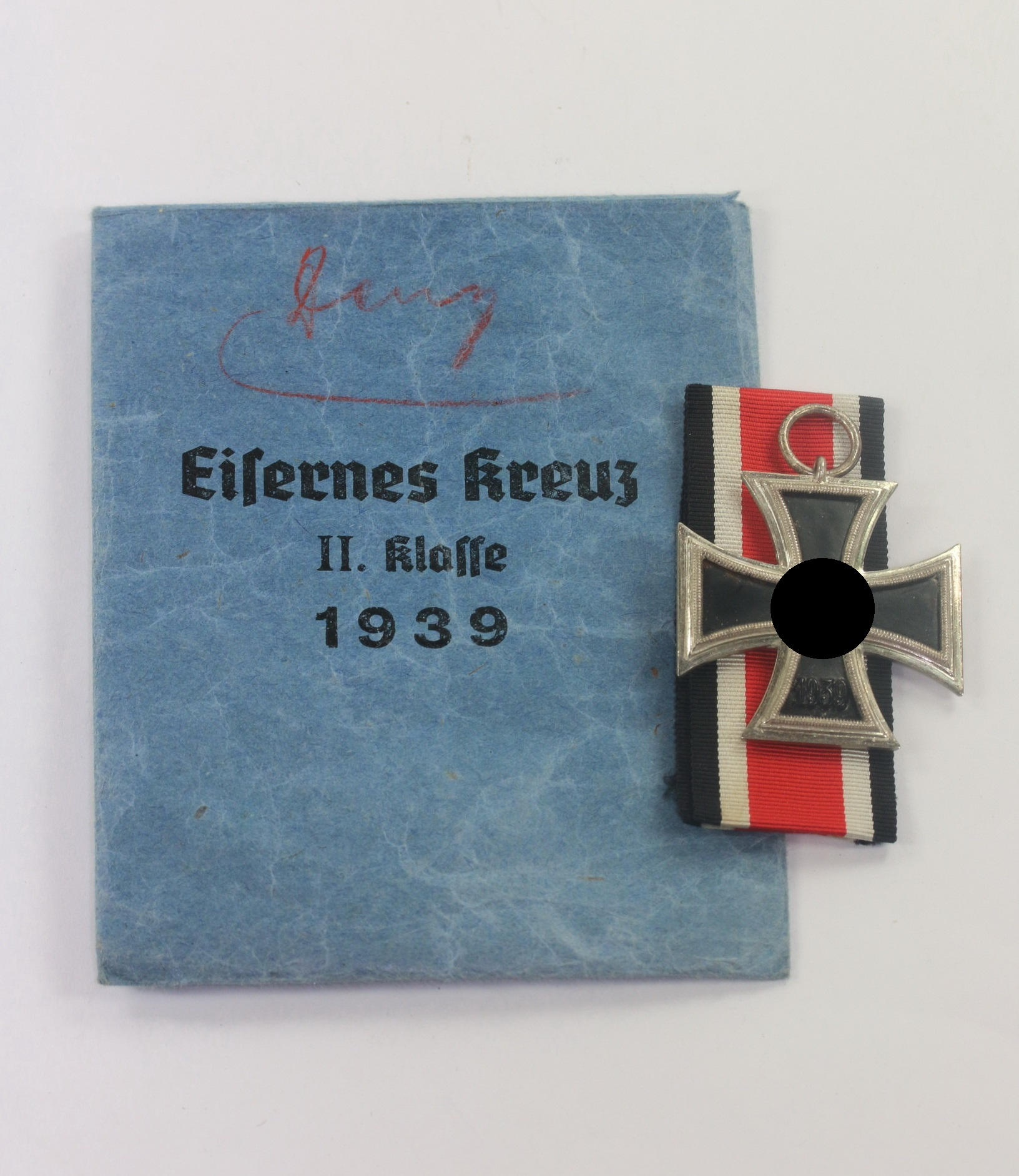  Eisernes Kreuz 2. Klasse 1939, in Verleihungstüte Paulmann & Crone Lüdenscheid – Bild 1