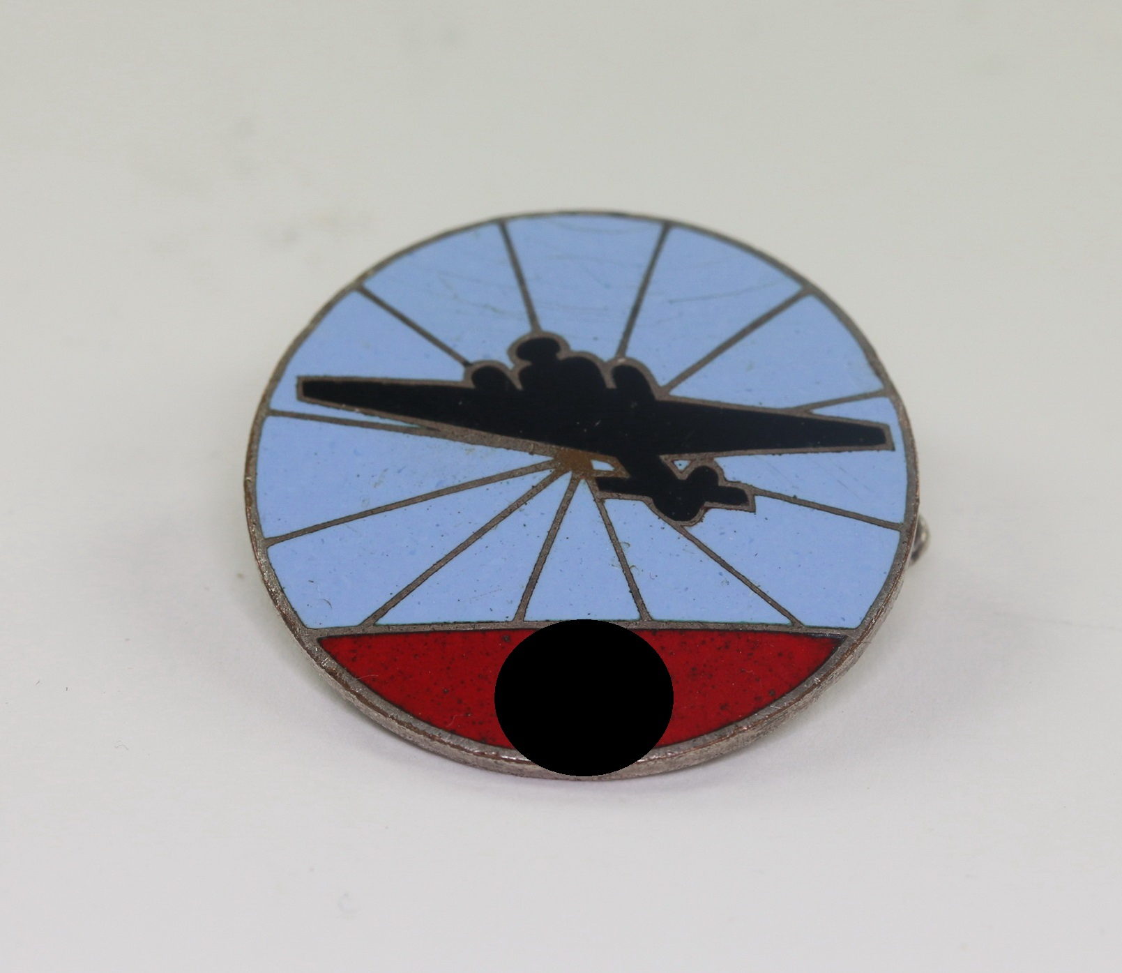  Luftwaffe, Abzeichen Flugmeldedienst 2. Form, Hst. Ges. Gesch. J. Preissler Pforzheim – Bild 1