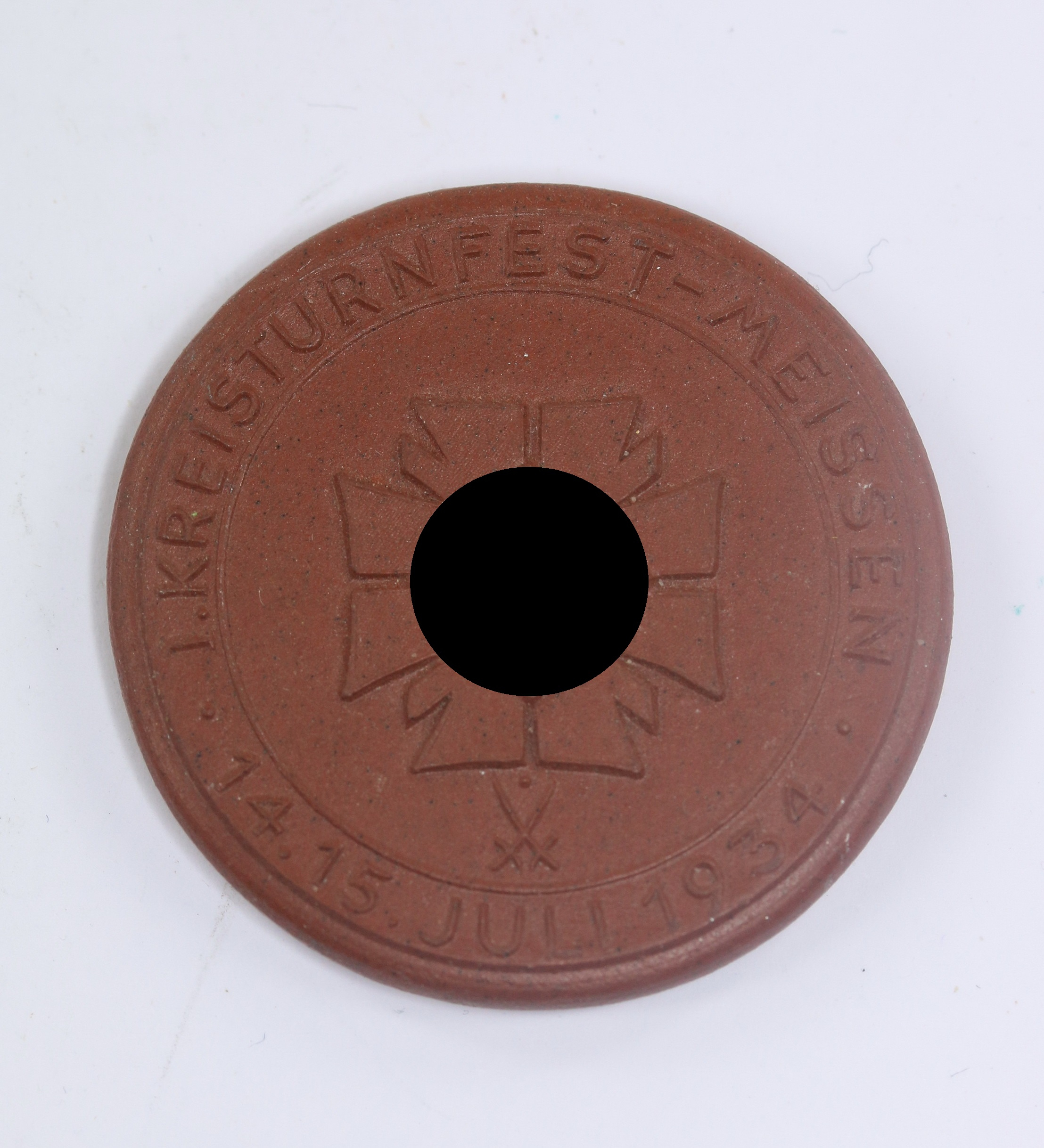  Manufaktur Meißen, Plakette "Kreisturnfest Meissen 14. 15. Juli 1934" – Bild 1