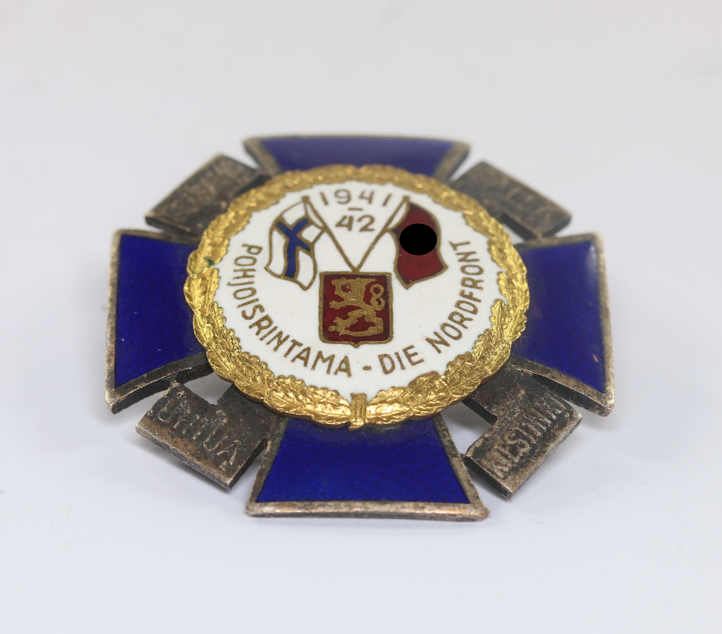  Nordfrontkreuz, 1941 - 42 (weiß), Pohjoisrintama - Die Nortfront - Petsamo - Salls - Uhtua - Kiestinki - Hopeatakomooy – Bild 1