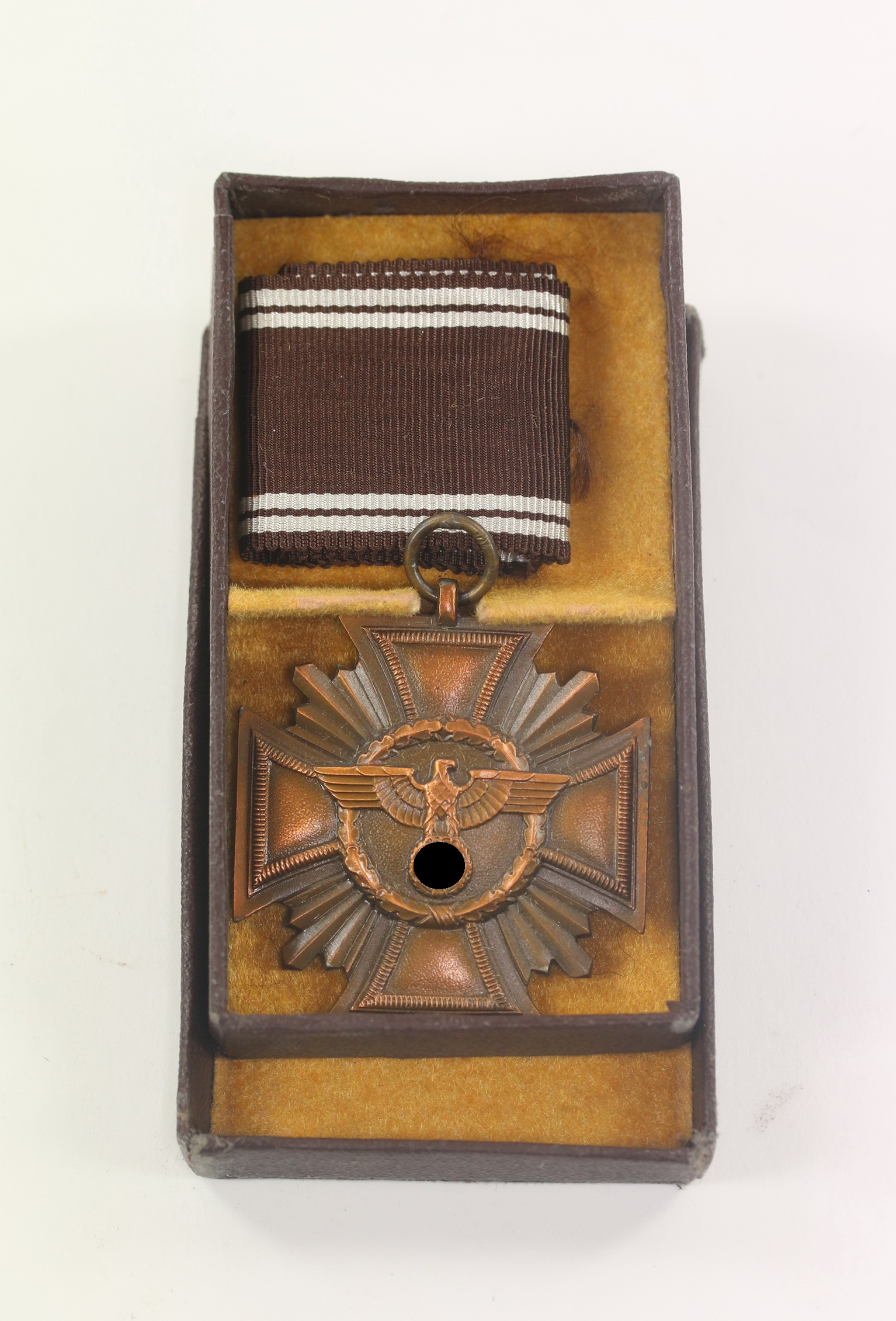  NSDAP Dienstauszeichnung in Bronze, Hst. 14, Cupal (!), im Etui – Bild 1