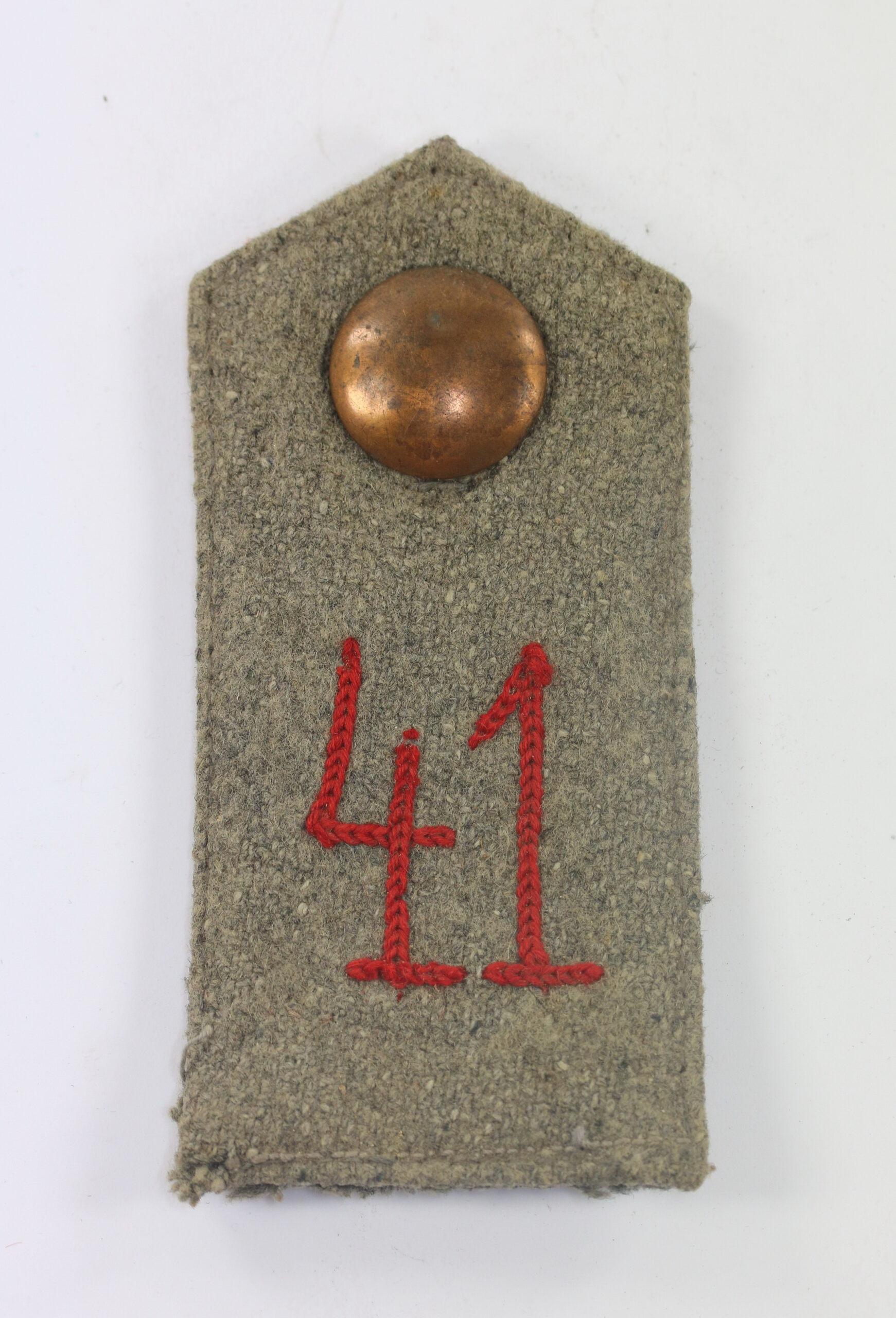 _preu_en_1 Preußen, 1. Weltkrieg, Schulterklappe Feldgrau für Mannschaften im Infanterie Regiment Nr. 41 - von Boyen (5. Ostpreußisches) – Bild 1