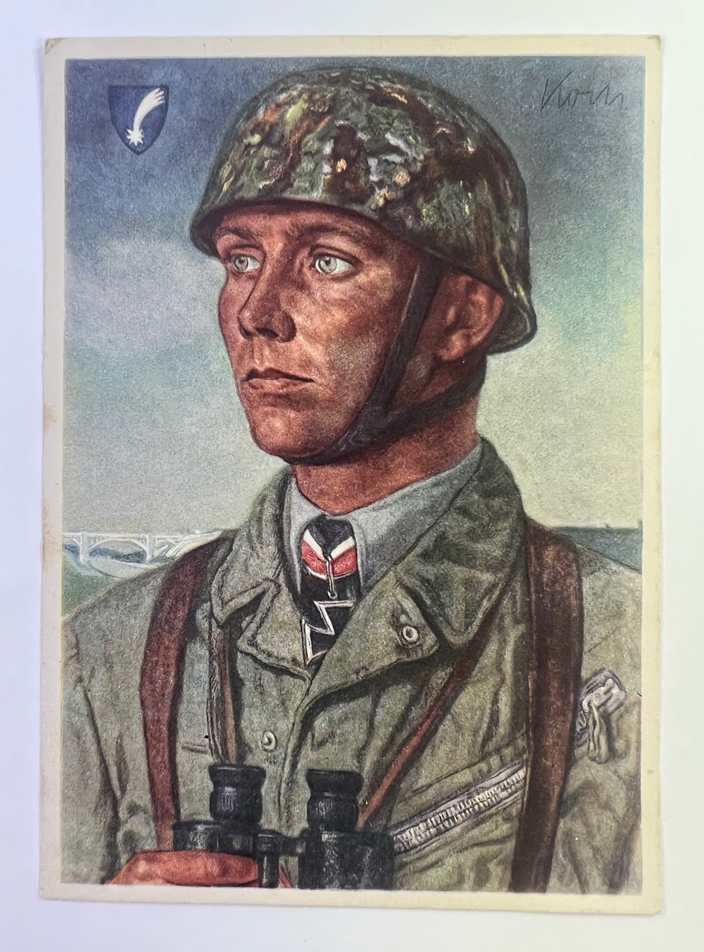  Propagandapostkarte, W. Willrich Major Koch einer unser verdienstesten Fallschirmjäger – Bild 1