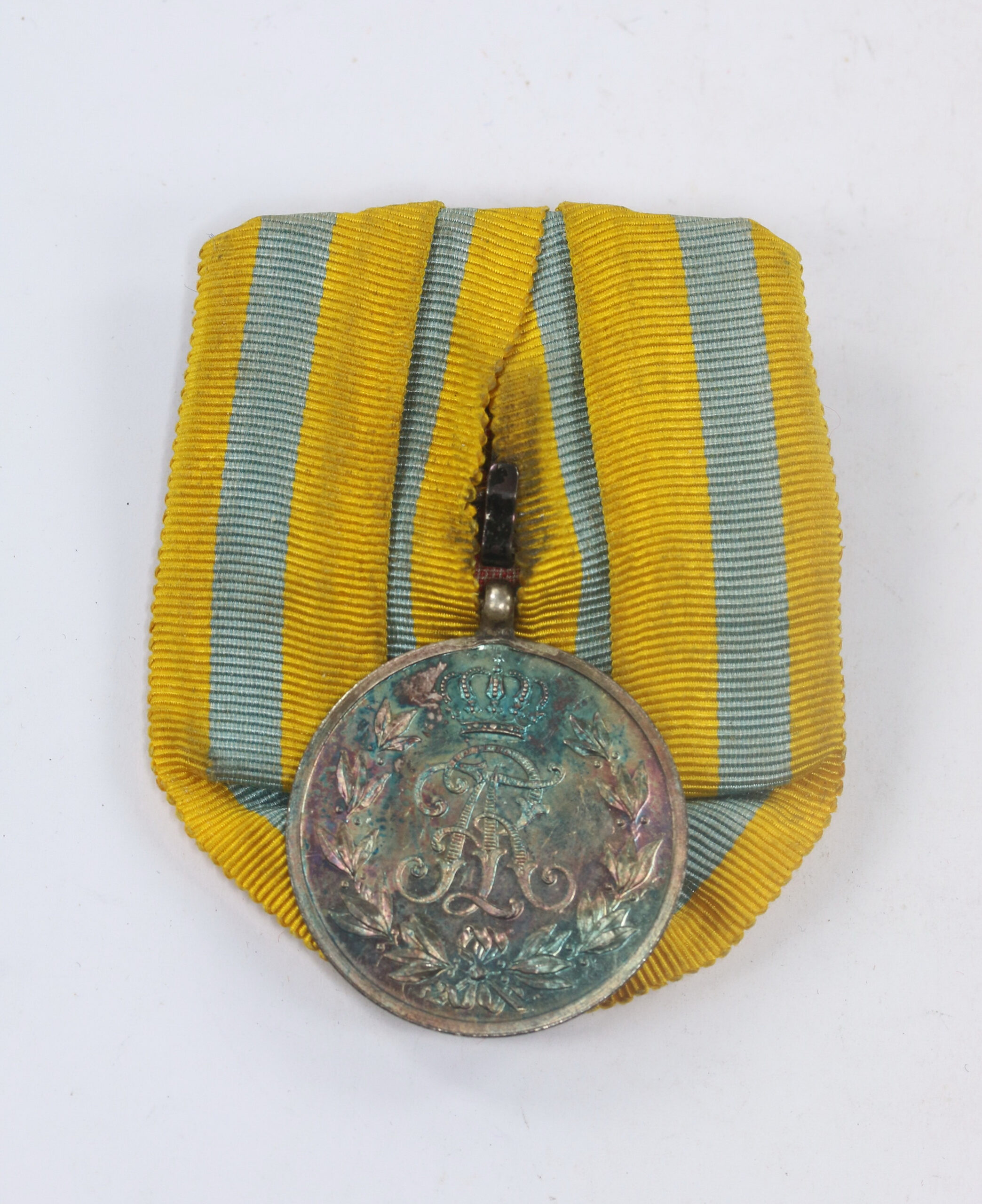  Sachsen, Friedrich August Medaille in Silber, an Einzelspange – Bild 1