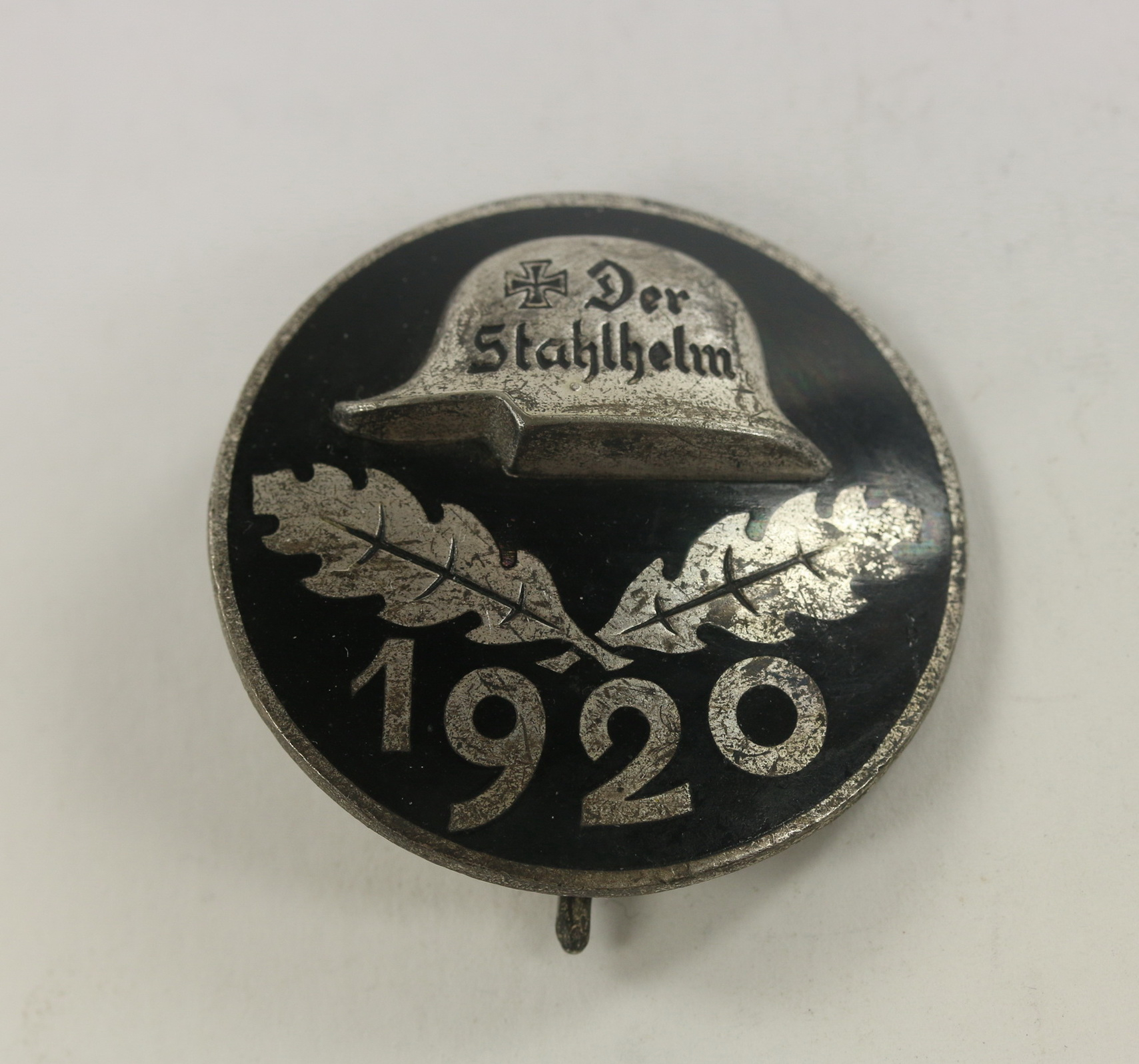  Stahlhelmbund, Diensteintrittsabzeichen 1920, große Ausführung (!), Hst. STh – Bild 1