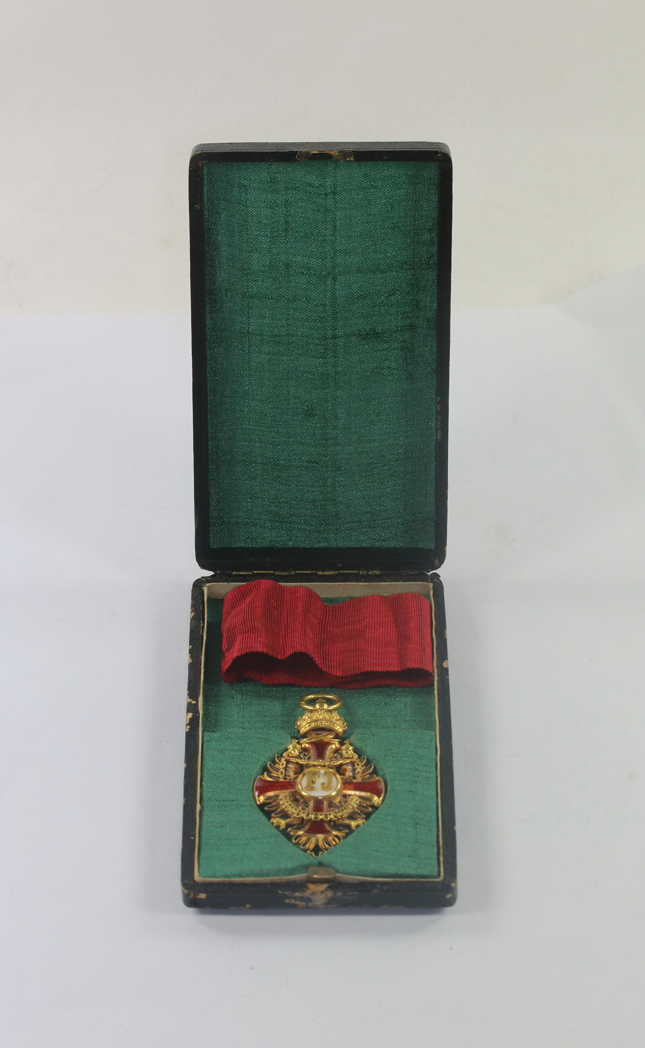  Österreich (K.u.K.), Franz-Joseph Orden, Ritterkreuz in Gold, Hst. A. Kittner in Wien, im Etui – Bild 1
