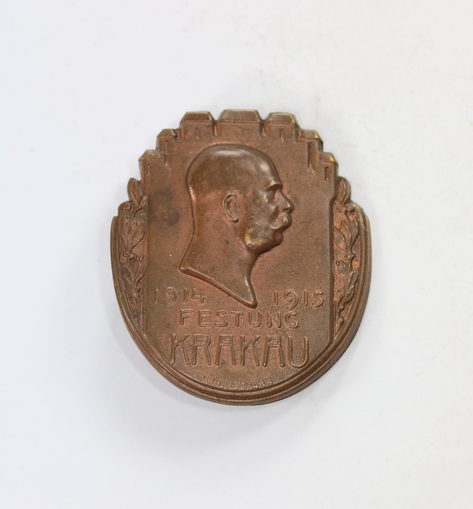 _sterreich_k Österreich (K.u.K.) Kappenabzeichen Festung Krakau 1914 1915 – Bild 1