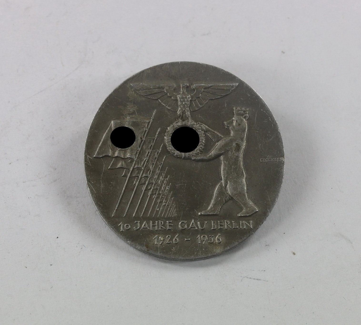 Abzeichen, 10 Jahre Gau Berlin 1926 - 1936, Hst. L. Chr. Lauer Nürnberg Berlin – Bild 1