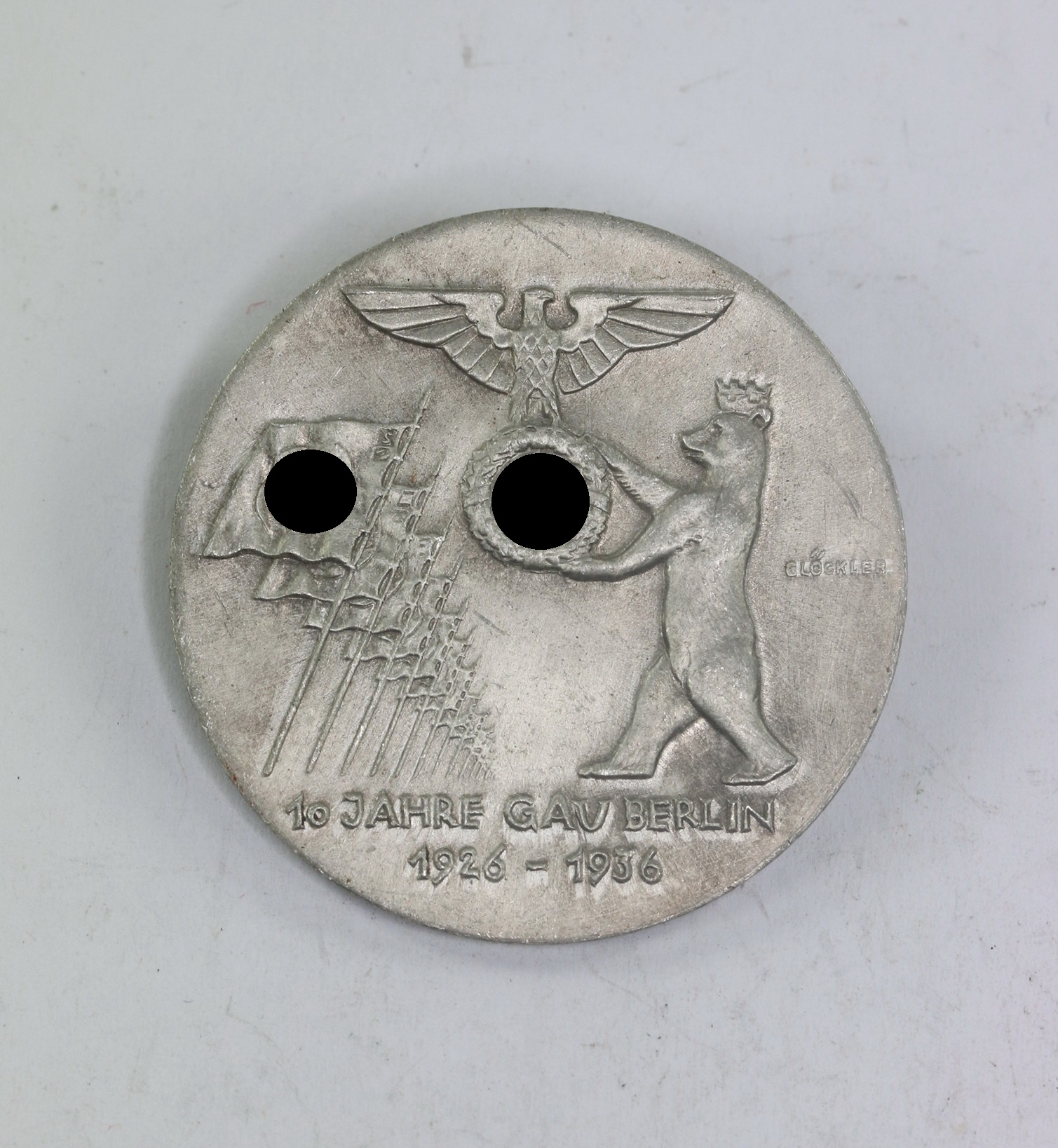 Abzeichen, 10 Jahre Gau Berlin 1926 - 1936, Hst. L. Chr. Lauer Nürnberg Berlin – Bild 1