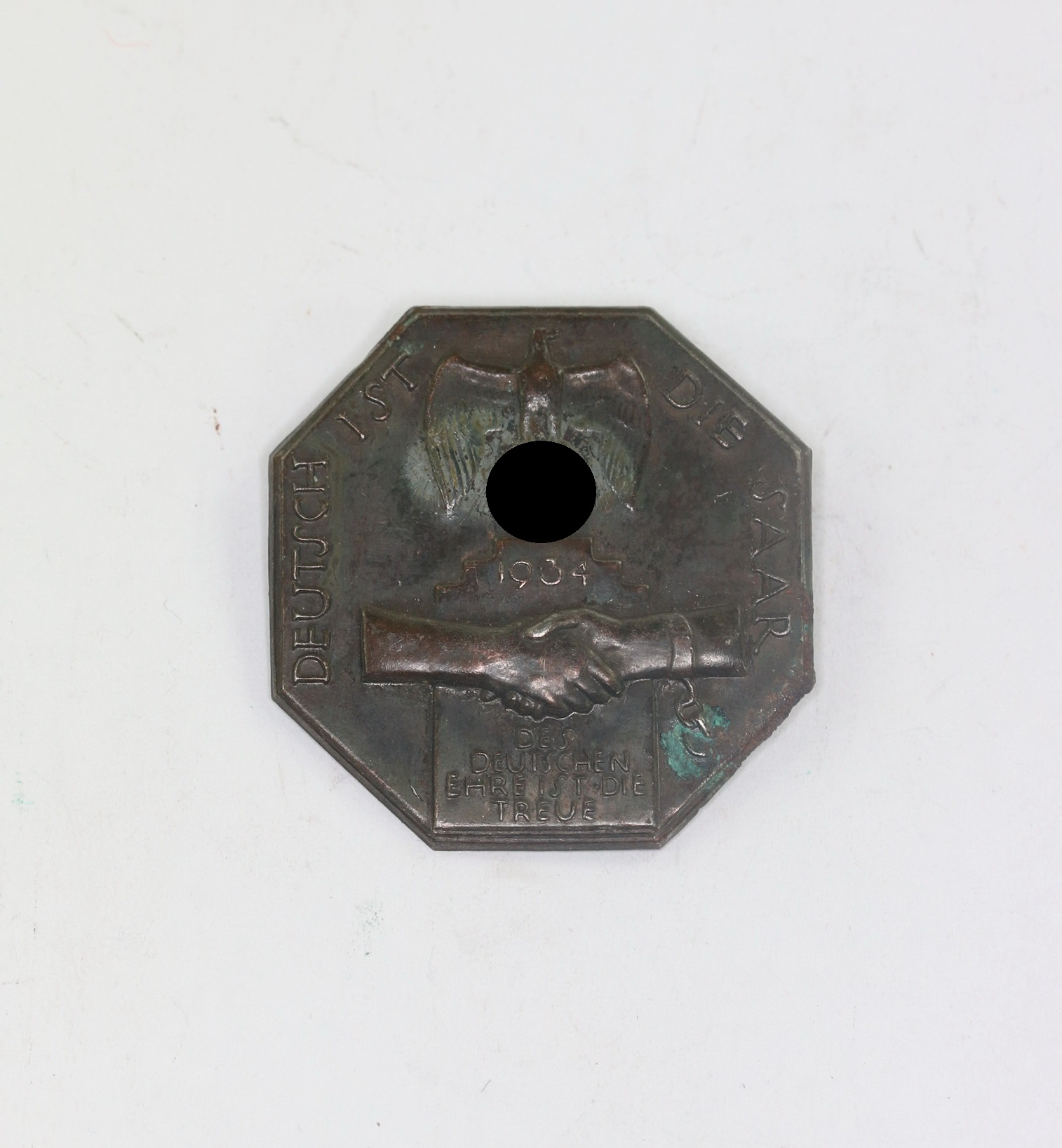 Abzeichen, Deutsch ist die Saar 1934 - Des Deutschen Ehre ist die Treue – Bild 1