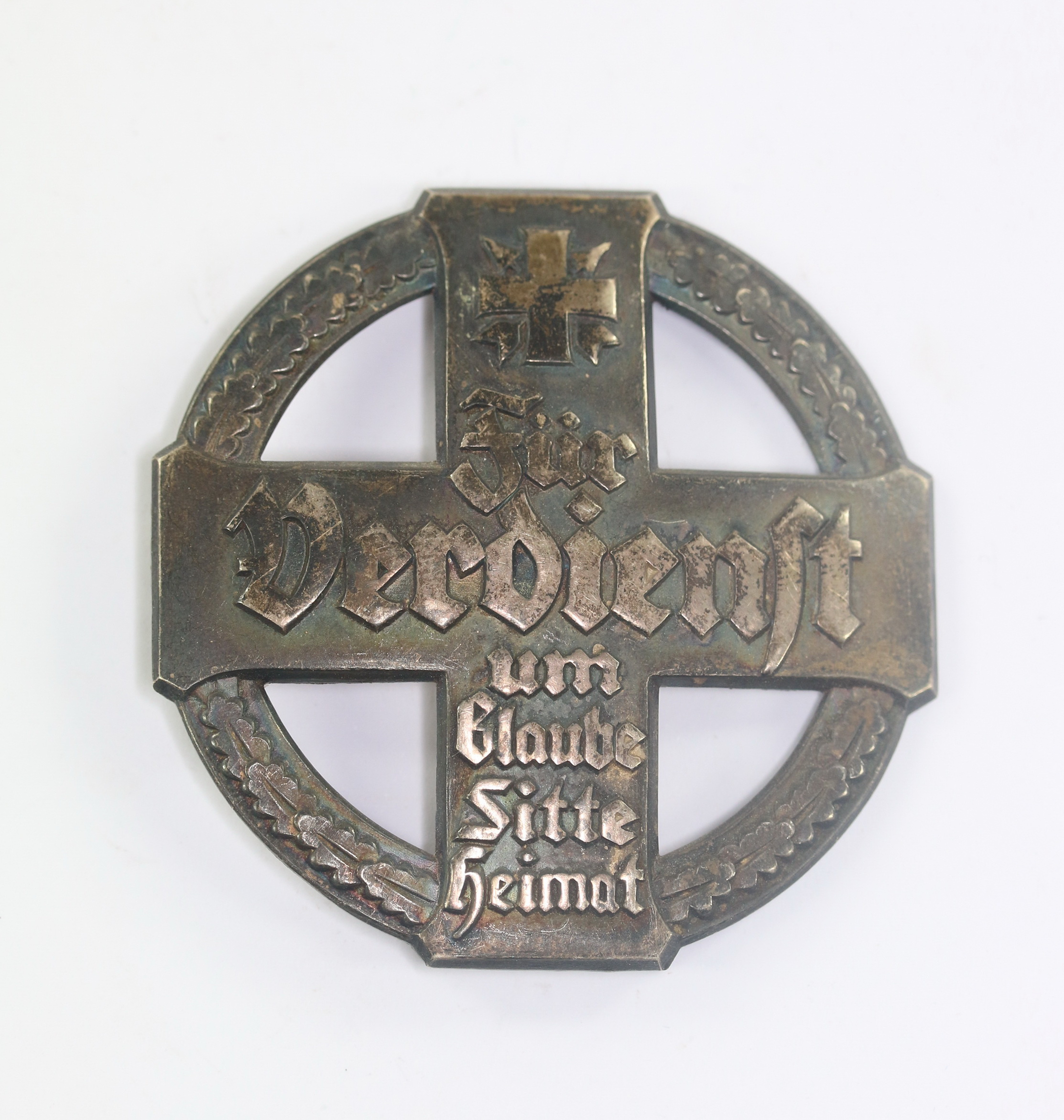 Abzeichen, Für Verdienste um den Glauben an die Sitte der Heimat, Silber (925) - Bund der Historischen Deutschen Schützenbruderschaften e.V. – Bild 1