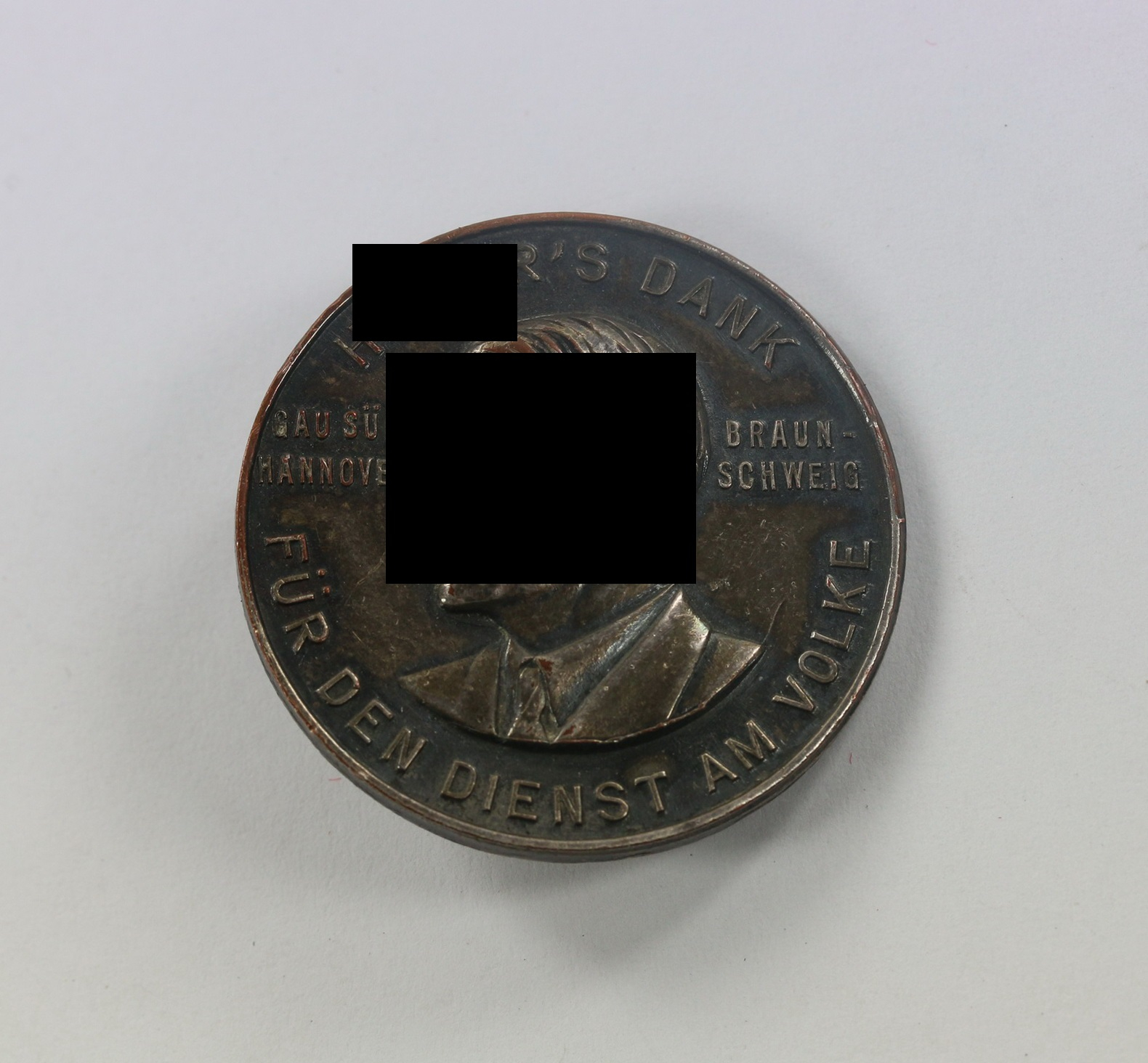  Abzeichen, Hitlers Dank für den Dienst am Volk Gau Süd Hanover Braunschweig - Paulmann & Crone Lüdenscheid – Bild 1