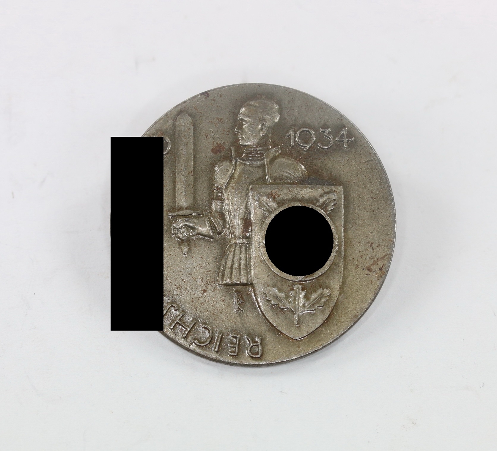 Abzeichen, Reichsparteitag 1934, Eisen Variante (!), Hst. C. Balmberger Nürnberg – Bild 1