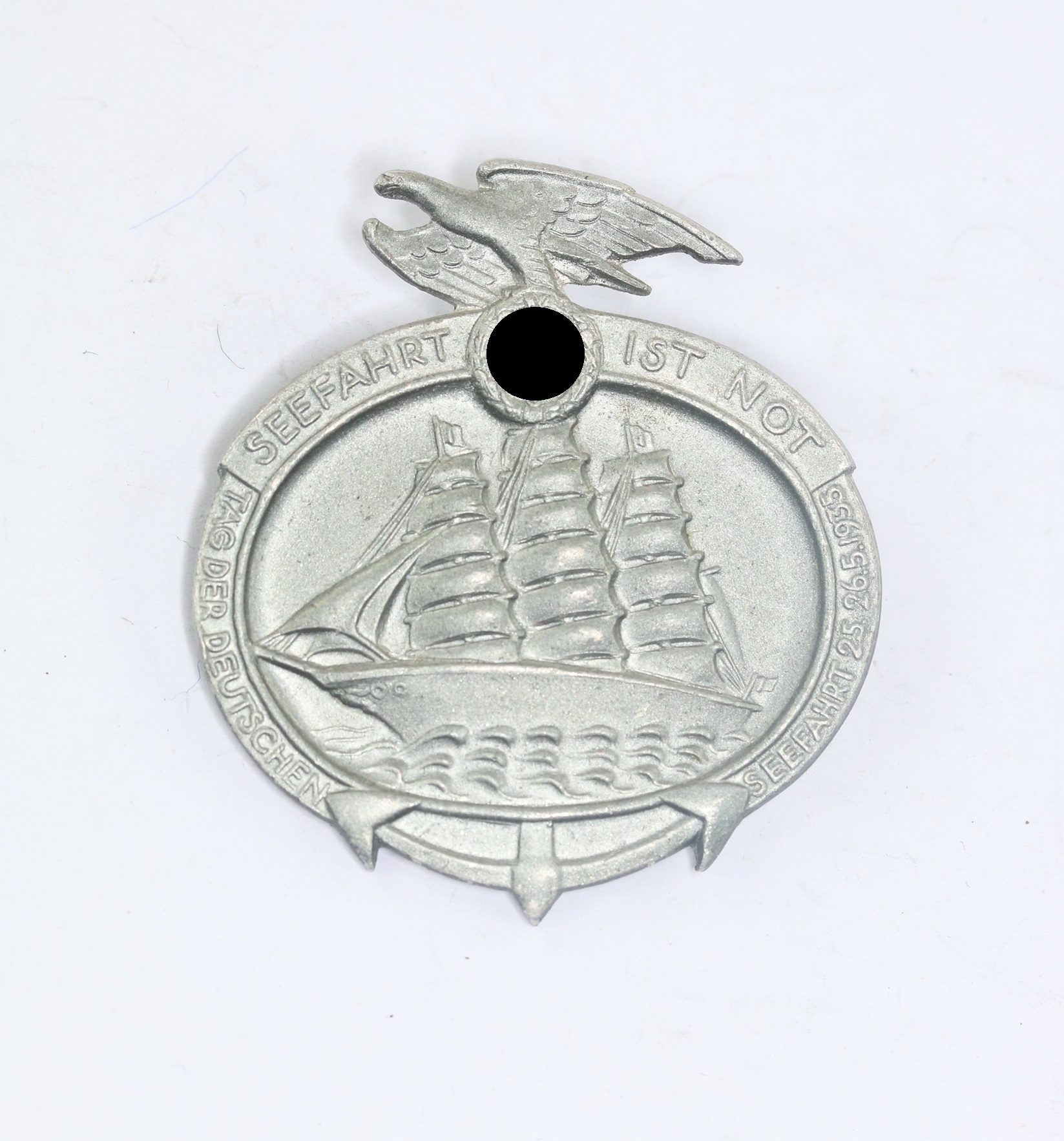 Abzeichen, Seefahrt ist Not Tag der Deutschen Seefahrt 25. 26.5. 1935, Hst. FR. Zimmermann Stuttgart – Bild 1