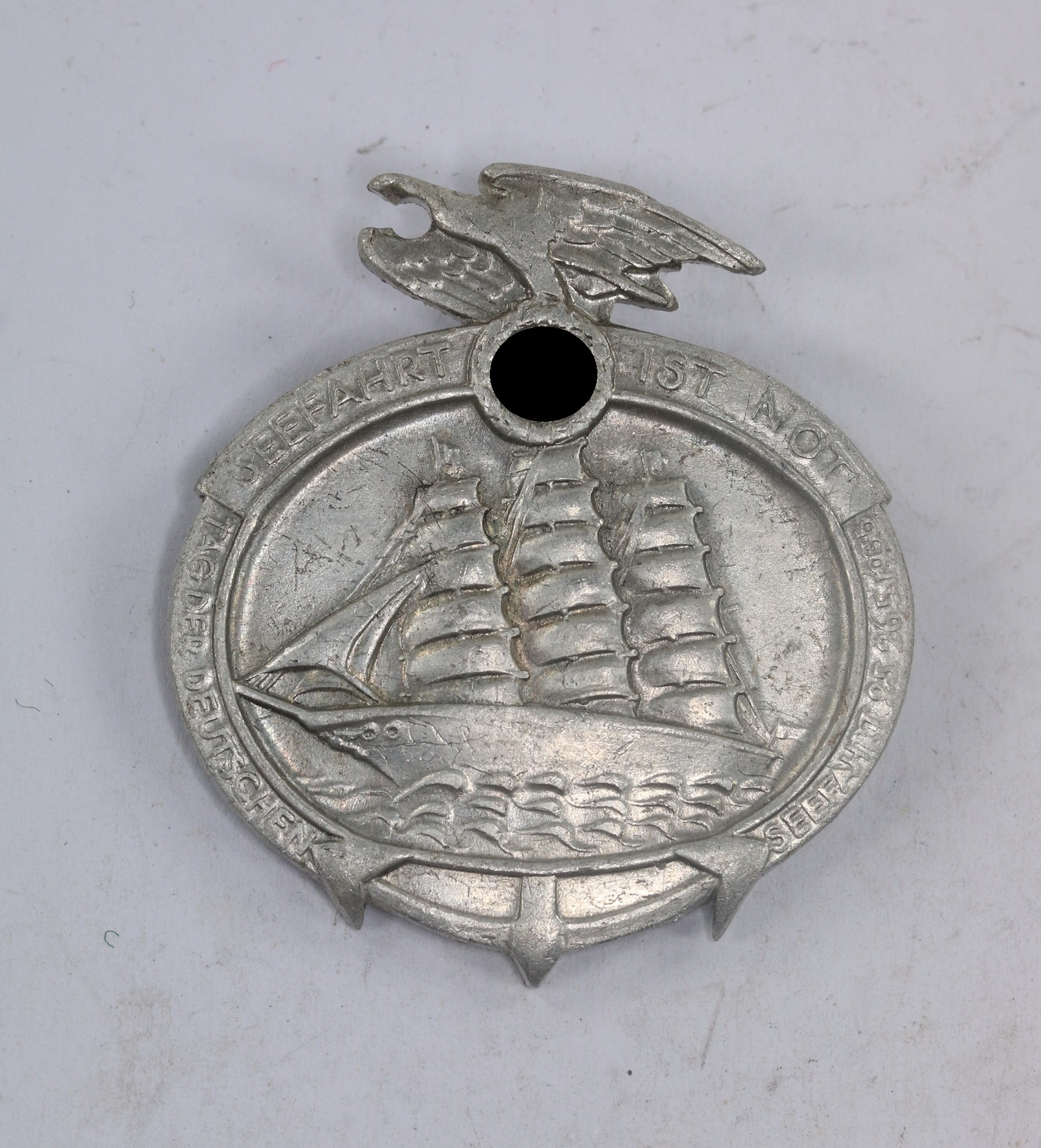 Abzeichen, Seefahrt ist Not Tag der Deutschen Seefahrt 25. 26.5. 1935, Hst. P. Erich Bruckmann Menden i.W. – Bild 1