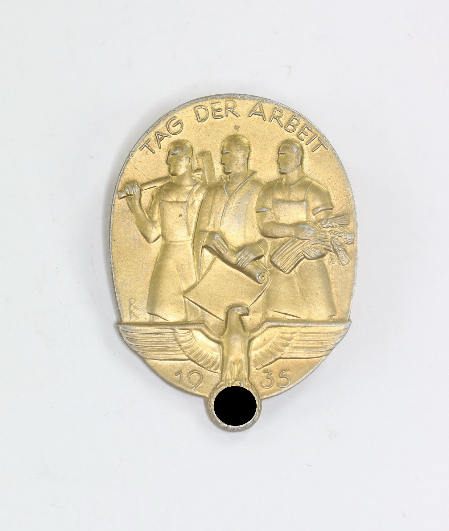 Abzeichen, Tag der Arbeit 1935, Hst. Aug. Enders. A.G. Oberrahmede. I.W. – Bild 1
