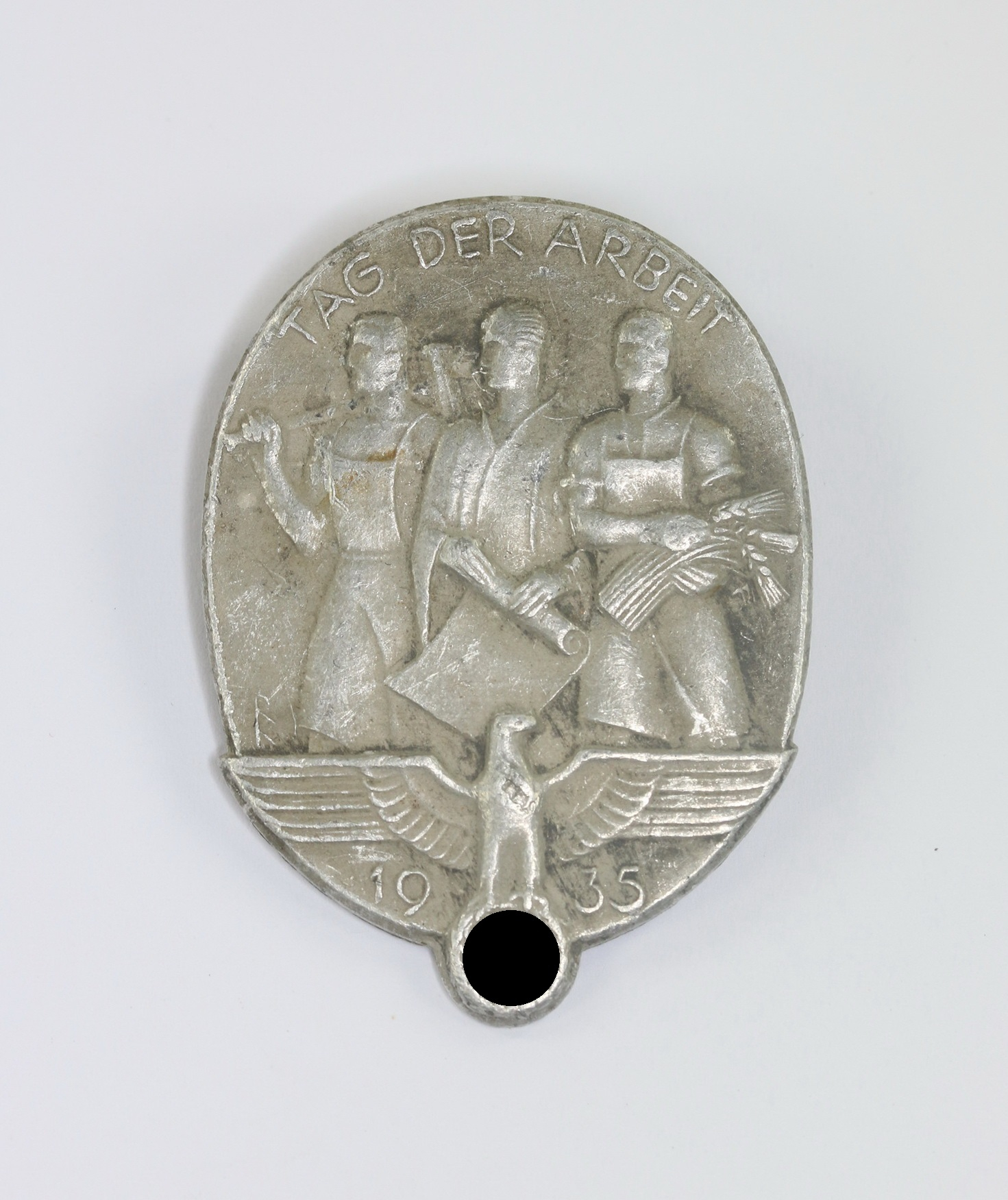 Abzeichen, Tag der Arbeit 1935, Hst. Jul. Bauer Söhne Zella-Mehlis Thür. – Bild 1