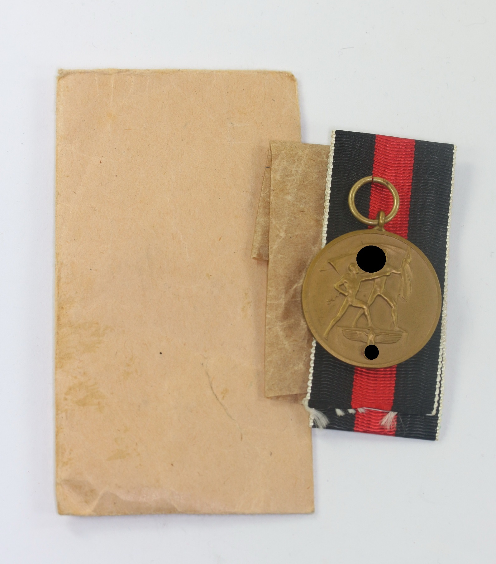  Anschlußmedaille Sudetenland, in Verkaufstüte E. Fred. Wiedmann Frankfurt a.M. S10 – Bild 1